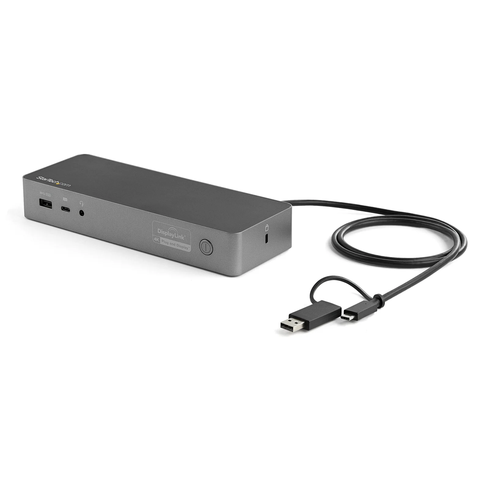 Station d'Accueil Universelle pour Ordinateur Portable, Station d'Accueil Hybride USB-C & USB-A, Dual 4K DP & HDMI, 100W PD, Mac / Windows / Chrome OS, 4x USB 5Gbps Hub, GbE