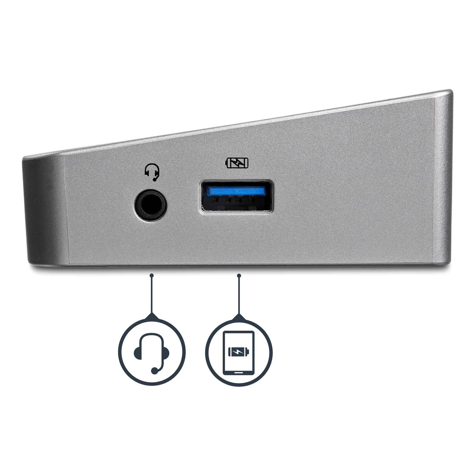 StarTech.com Station d'Accueil USB 3.0 à 3 Écrans avec 2x 4K DisplayPort et HDMI - Hub USB-A à 5 Ports (1x Fast-Charge), Audio 3,5 mm, GbE - Docking Station Universelle USB Type-A pour PC Portable, Win/MacOS