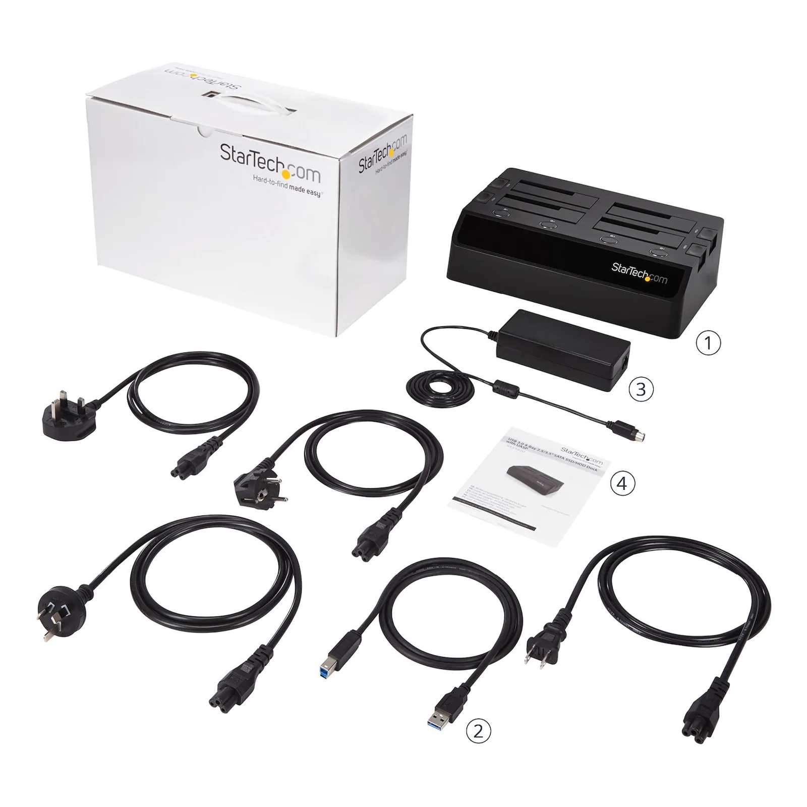 StarTech.com Station d'accueil USB 3.0 pour 4 disques durs SATA III 2,5"/3,5" 6Gb/s - Dock HDD / SSD avec UASP et ventilateurs