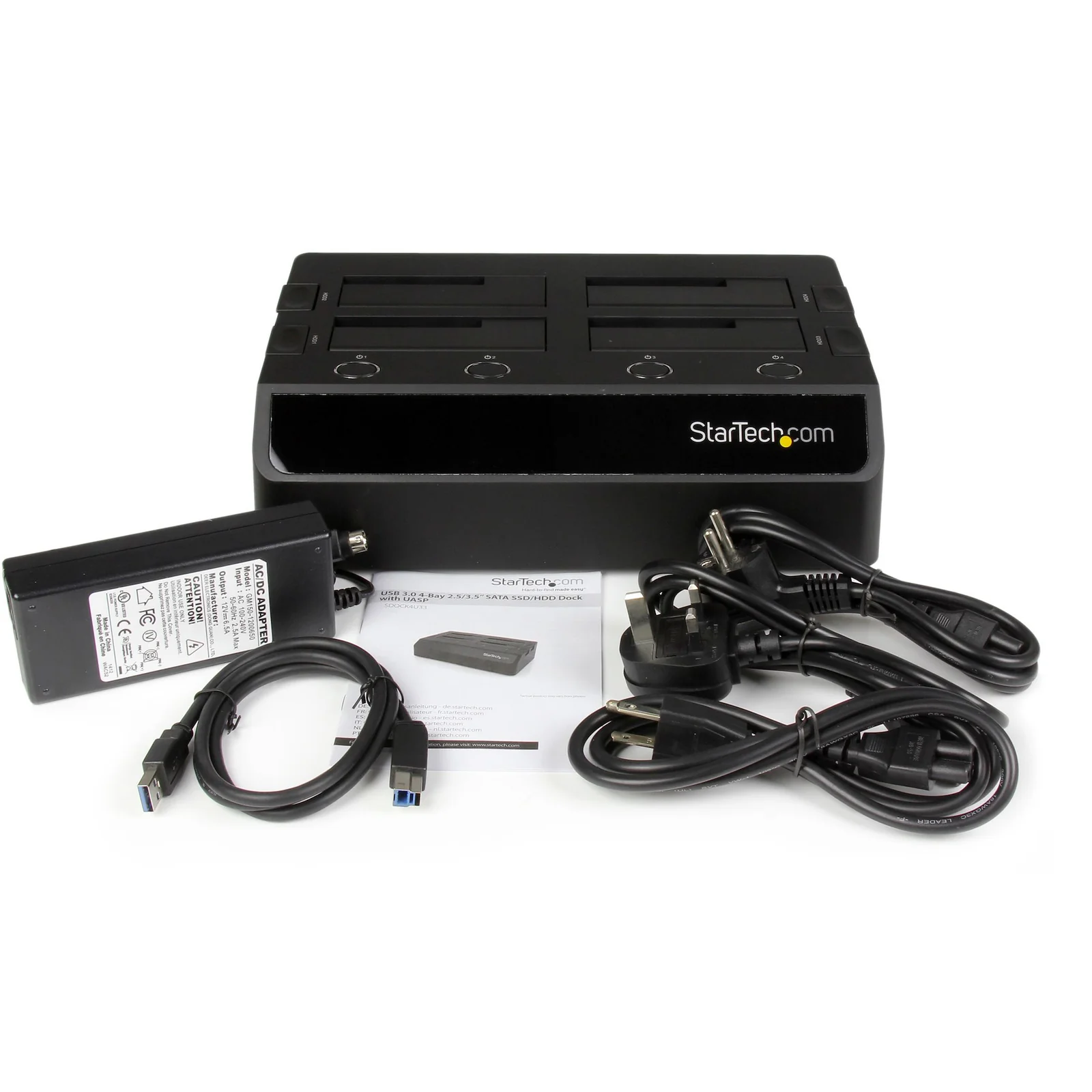 StarTech.com Station d'accueil USB 3.0 pour 4 disques durs SATA III 2,5"/3,5" 6Gb/s - Dock HDD / SSD avec UASP et ventilateurs