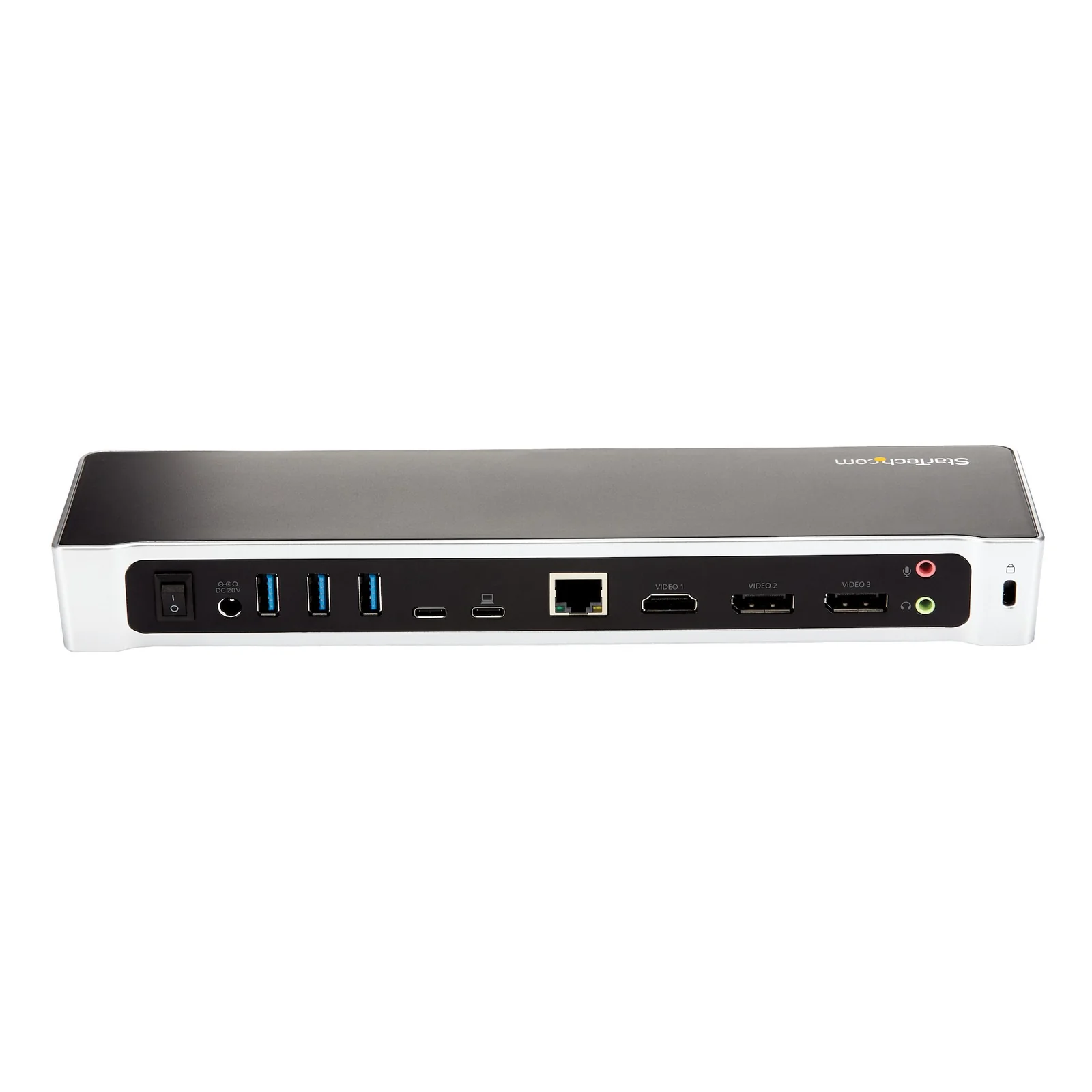 StarTech.com Station d'Accueil USB-C 4K, Station d'Accueil pour Moniteur Triple UHD 4K, Mac & Windows, USB C vers HDMI & DisplayPort, 100W Power Delivery, Hub 5x USB 5Gbps