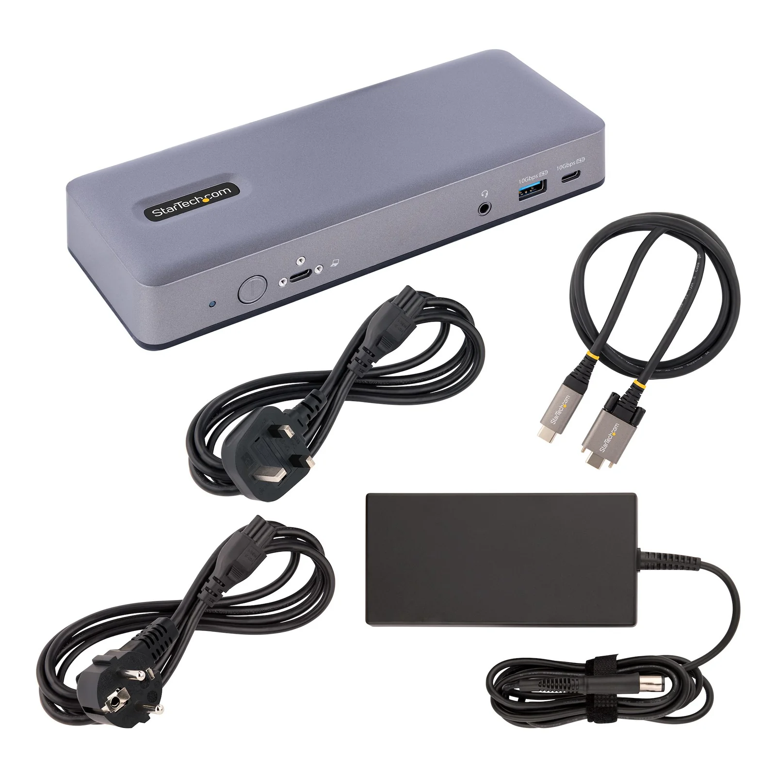 StarTech.com Station d'Accueil USB-C - Hub USB-C Multi-Moniteur HDMI/DP/DP Alt Mode - 3x 4K30 / 2x 4K60 - Dock USB 7 ports - 60W Power Delivery 3.0 - GbE - 3.5 Audio - Station d'Accueil Universelle