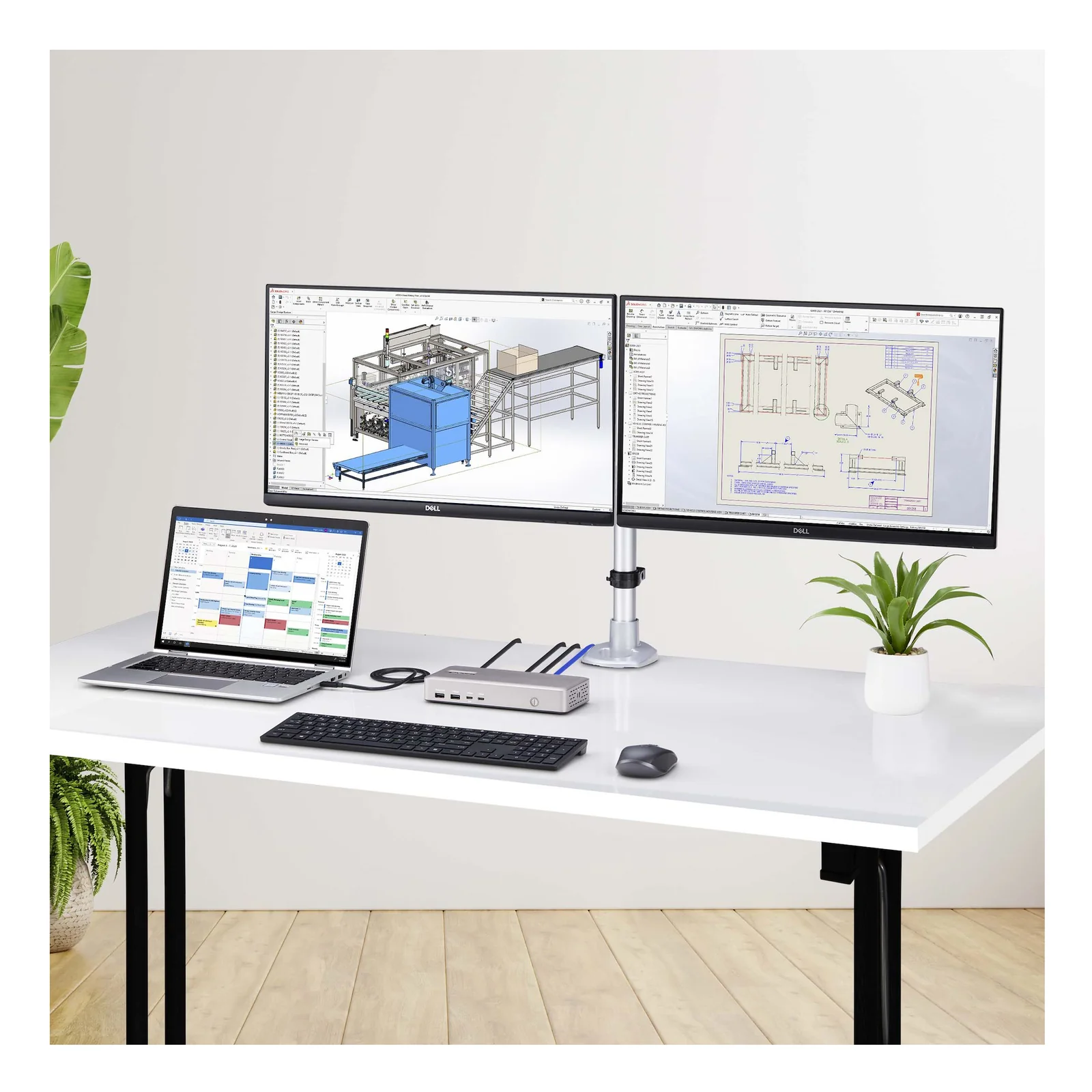 StarTech.com Station d'Accueil USB4 à 2 Écrans, Double HDMI 4K 120 Hz ou Simple HDMI 8K 60 Hz, Recharge de PC 100W, 2,5 GbE, Dock Multi-Écrans USB-C, Sans Pilote