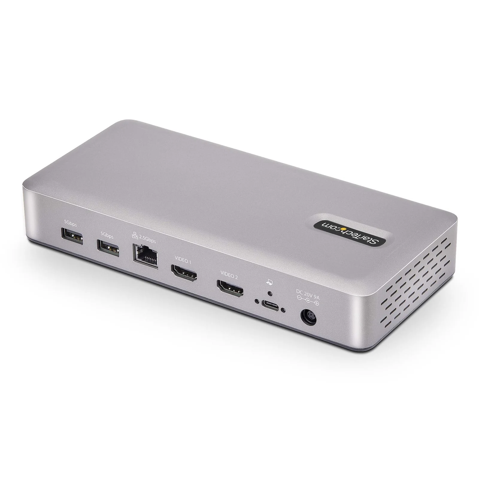 StarTech.com Station d'Accueil USB4 à 2 Écrans, Double HDMI 4K 120 Hz ou Simple HDMI 8K 60 Hz, Recharge de PC 100W, 2,5 GbE, Dock Multi-Écrans USB-C, Sans Pilote