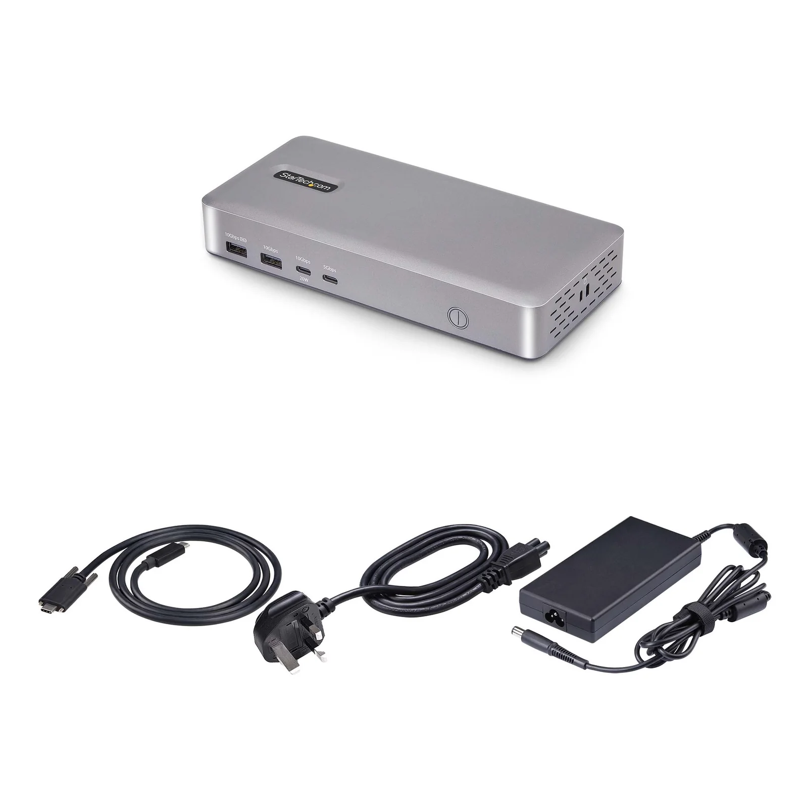StarTech.com Station d'Accueil USB4 à 2 Écrans, Double HDMI 4K 120 Hz ou Simple HDMI 8K 60 Hz, Recharge de PC 100W, 2,5 GbE, Dock Multi-Écrans USB-C, Sans Pilote