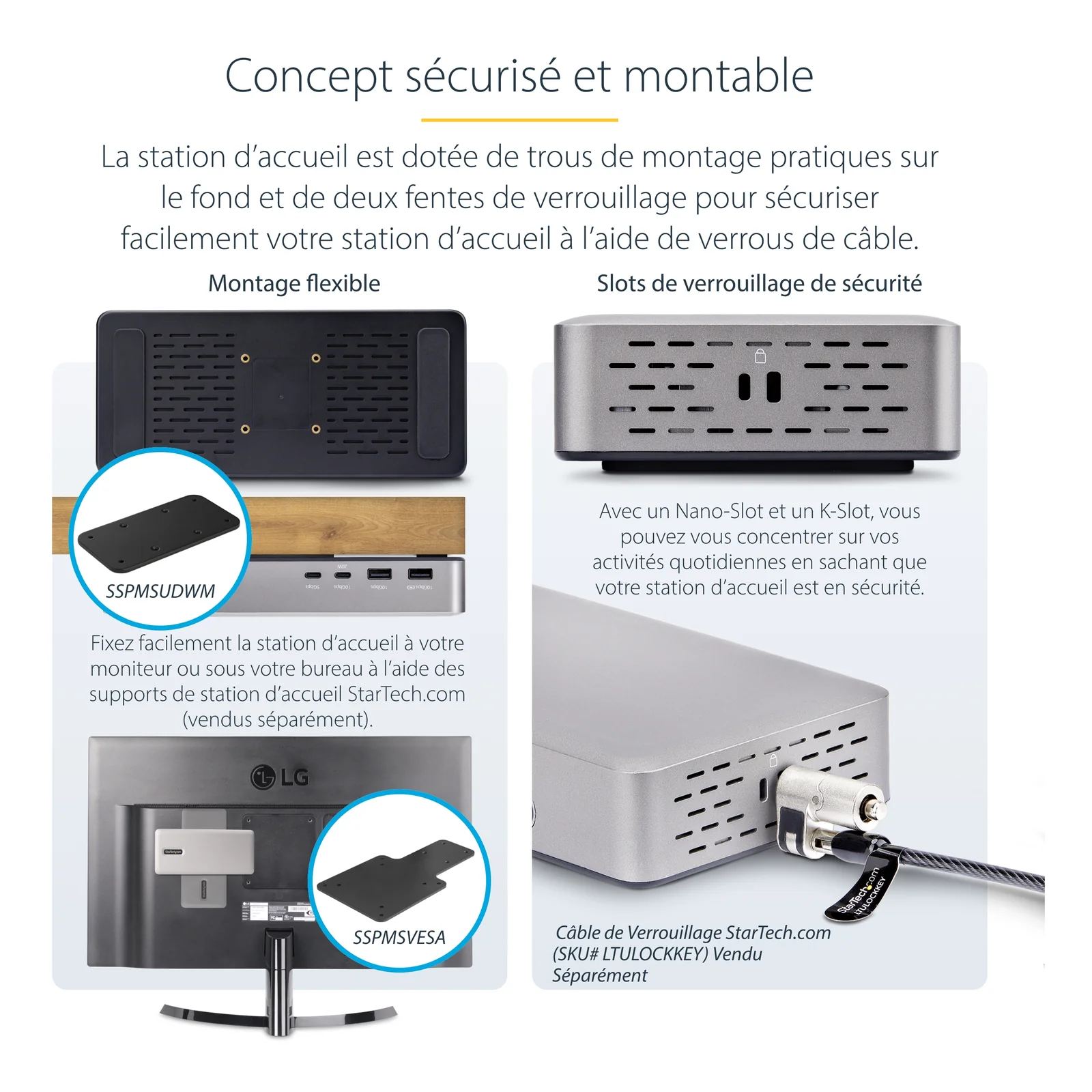 StarTech.com Station d'Accueil USB4 à 2 Écrans, Double HDMI 4K 120 Hz ou Simple HDMI 8K 60 Hz, Recharge de PC 100W, 2,5 GbE, Dock Multi-Écrans USB-C, Sans Pilote