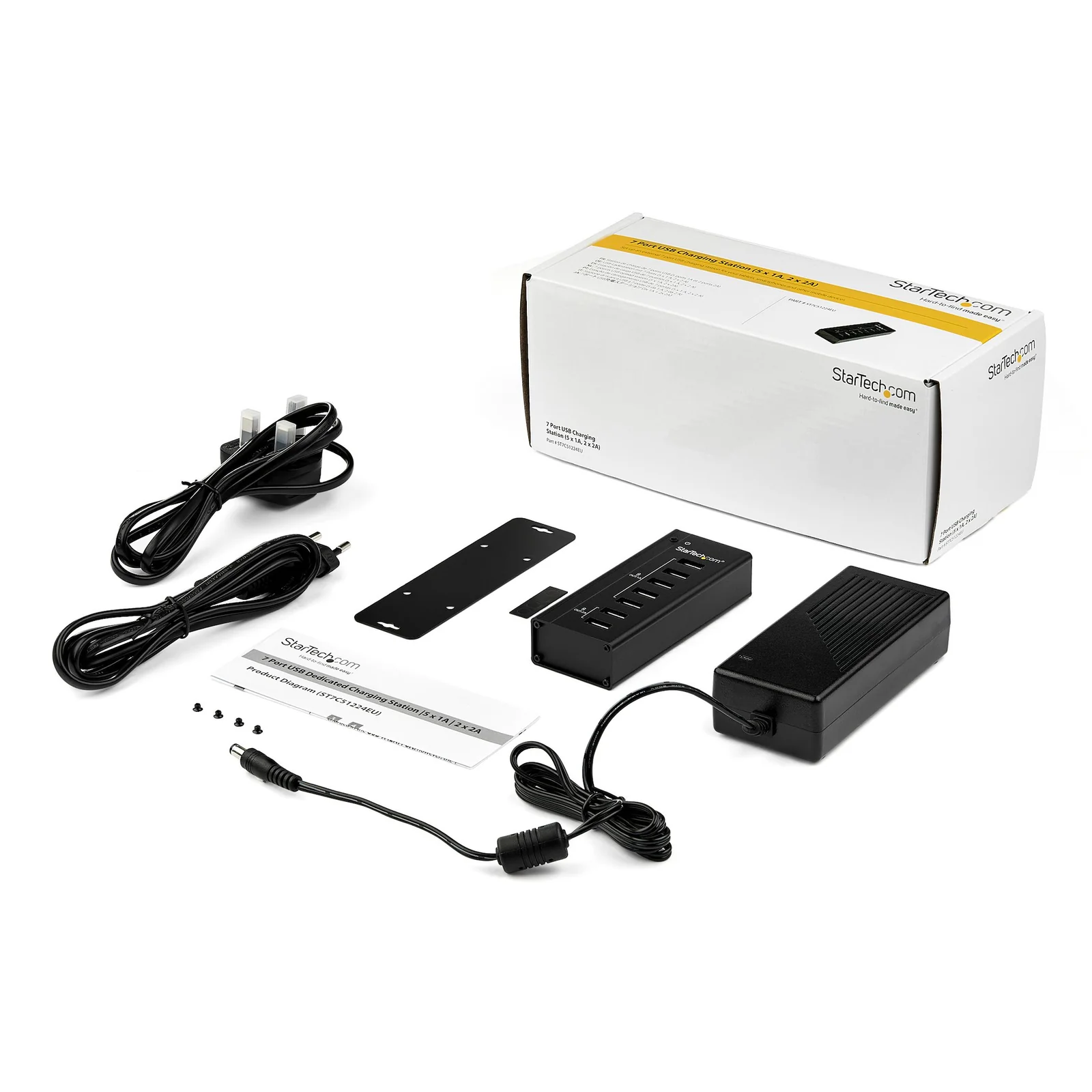 StarTech.com Station de charge universelle USB avec 2 ports 2A et 5 ports 1A