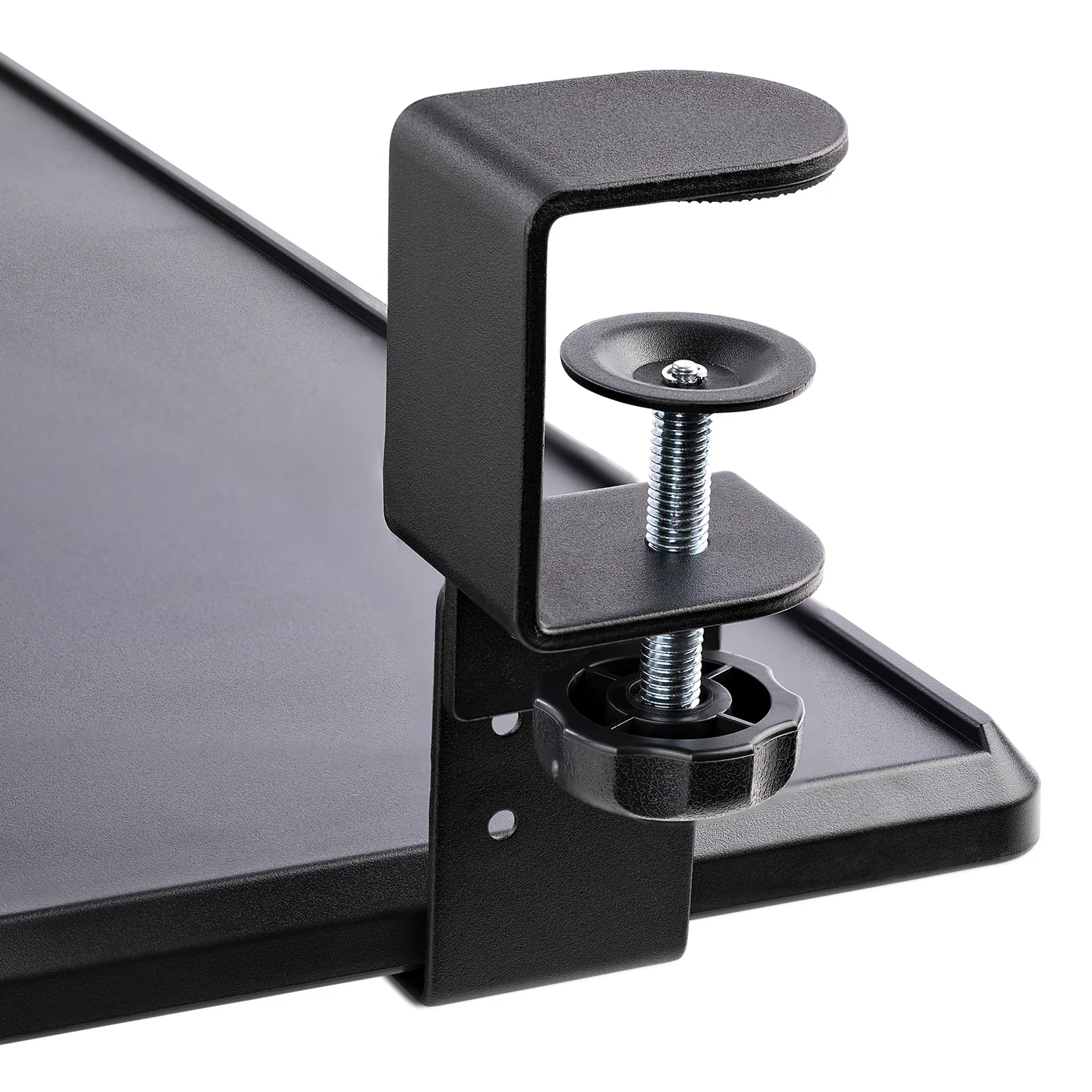 StarTech.com Support Clavier Coulissant Sous Bureau - Support Clavier Ergonomique à Pince en C - Tiroir Clavier Coulissant, Jusqu'à 12kg - Tablette Coulissante, Clavier et Souris - Porte Clavier (100/120 ou 140mm)