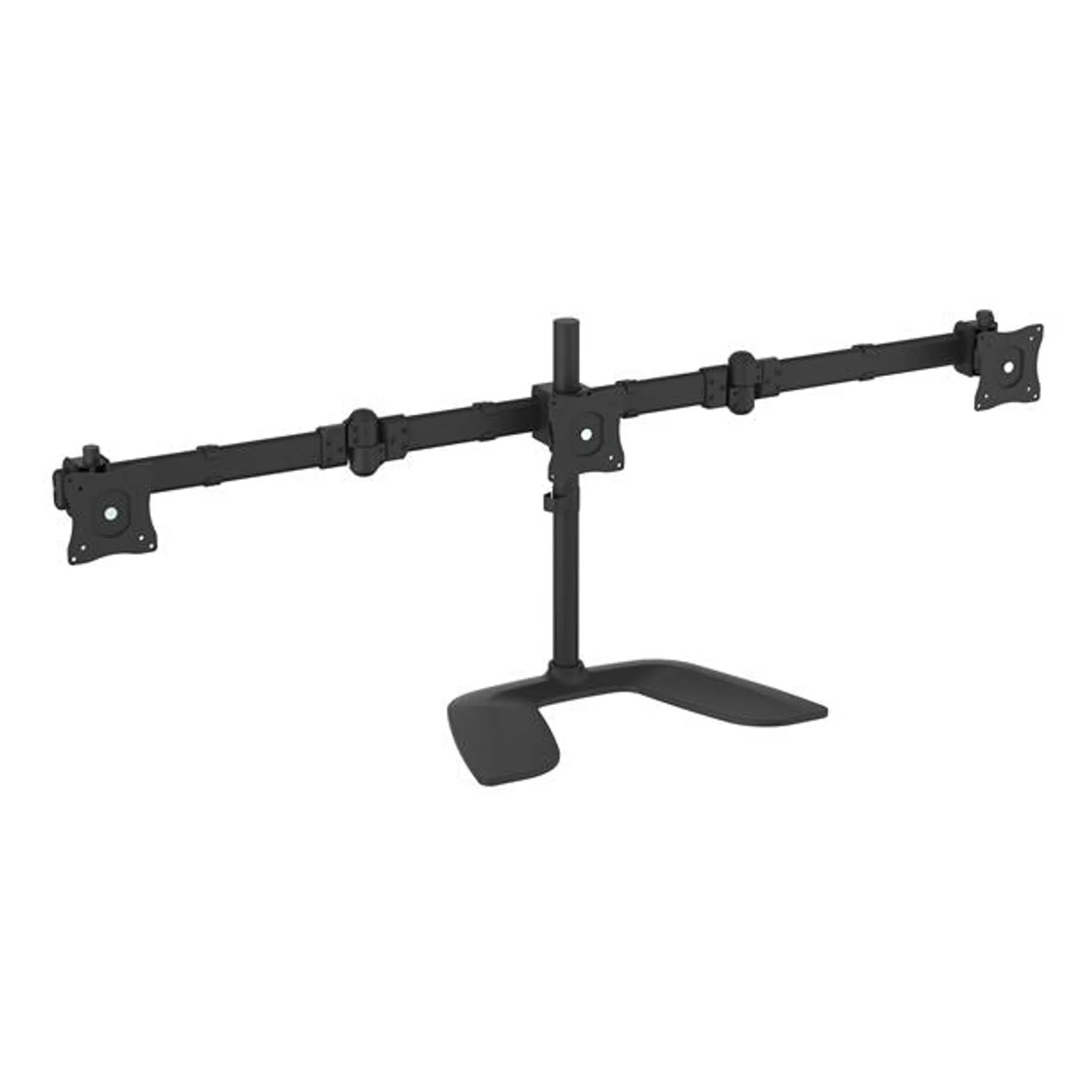 Support de bureau articulé pour trois écrans en acier robuste et aluminium
