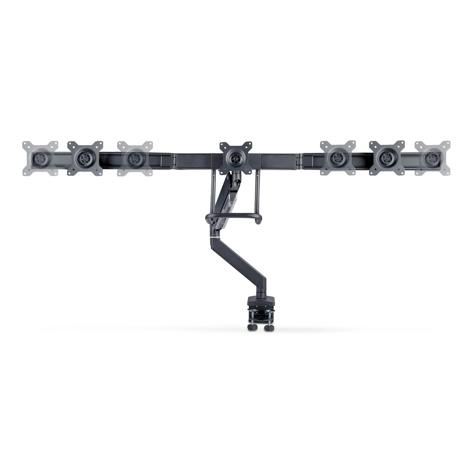 StarTech.com Support de Bureau pour 3 Écrans 27", VESA 75x75/100x100, Bras Articulé Réglable sans Outils, Pince en C/Passe-Fil, Support d'Écrans 27 pouces, Bras pour Moniteur Assisté par Ressort