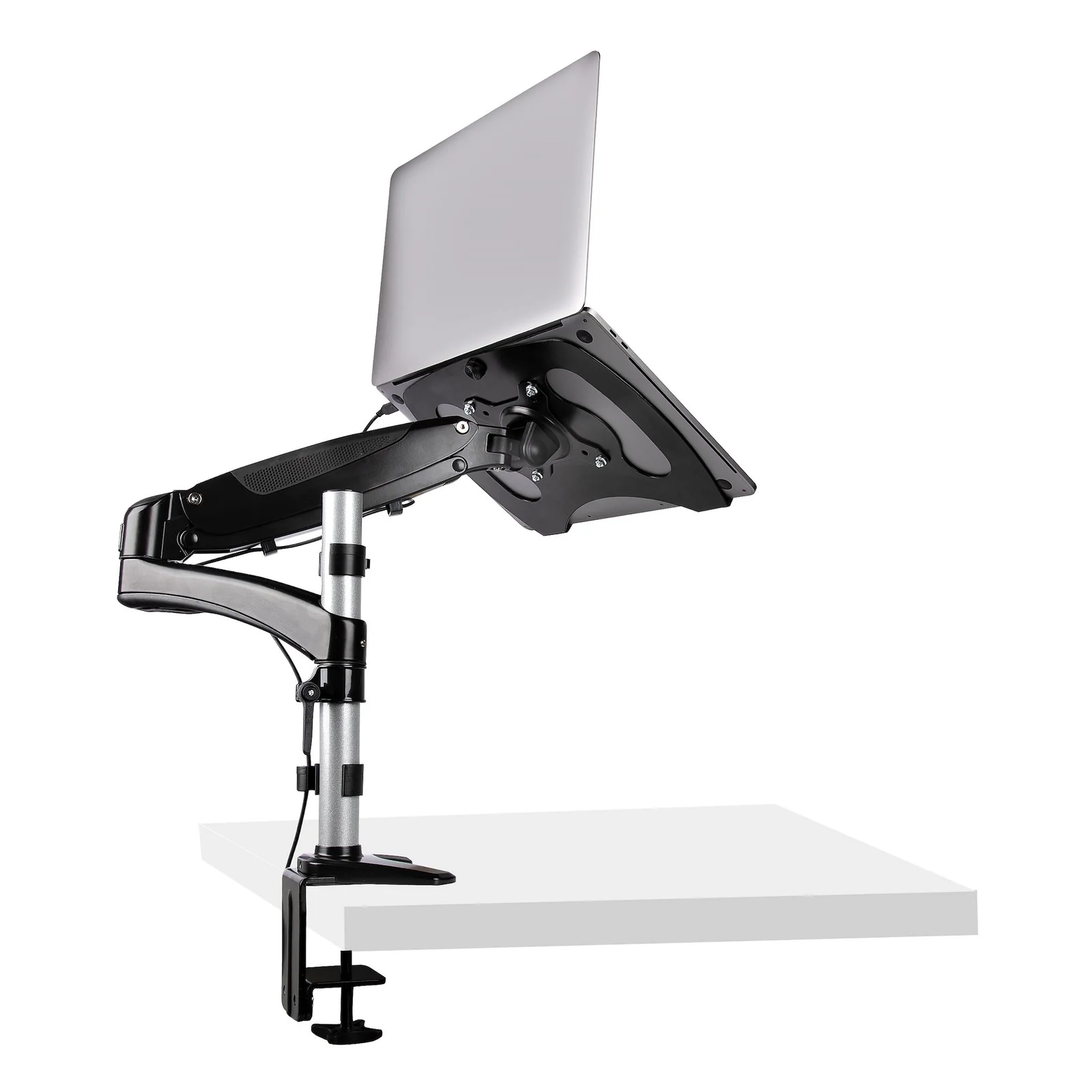 StarTech.com Support de Bureau pour Ordinateur Portable - Bras Articulé PC Portable ou Écran 34"(15kg) - Support VESA - Plateau Ordinateur Portable et Notebook Réglable - Fixation Pince Bureau
