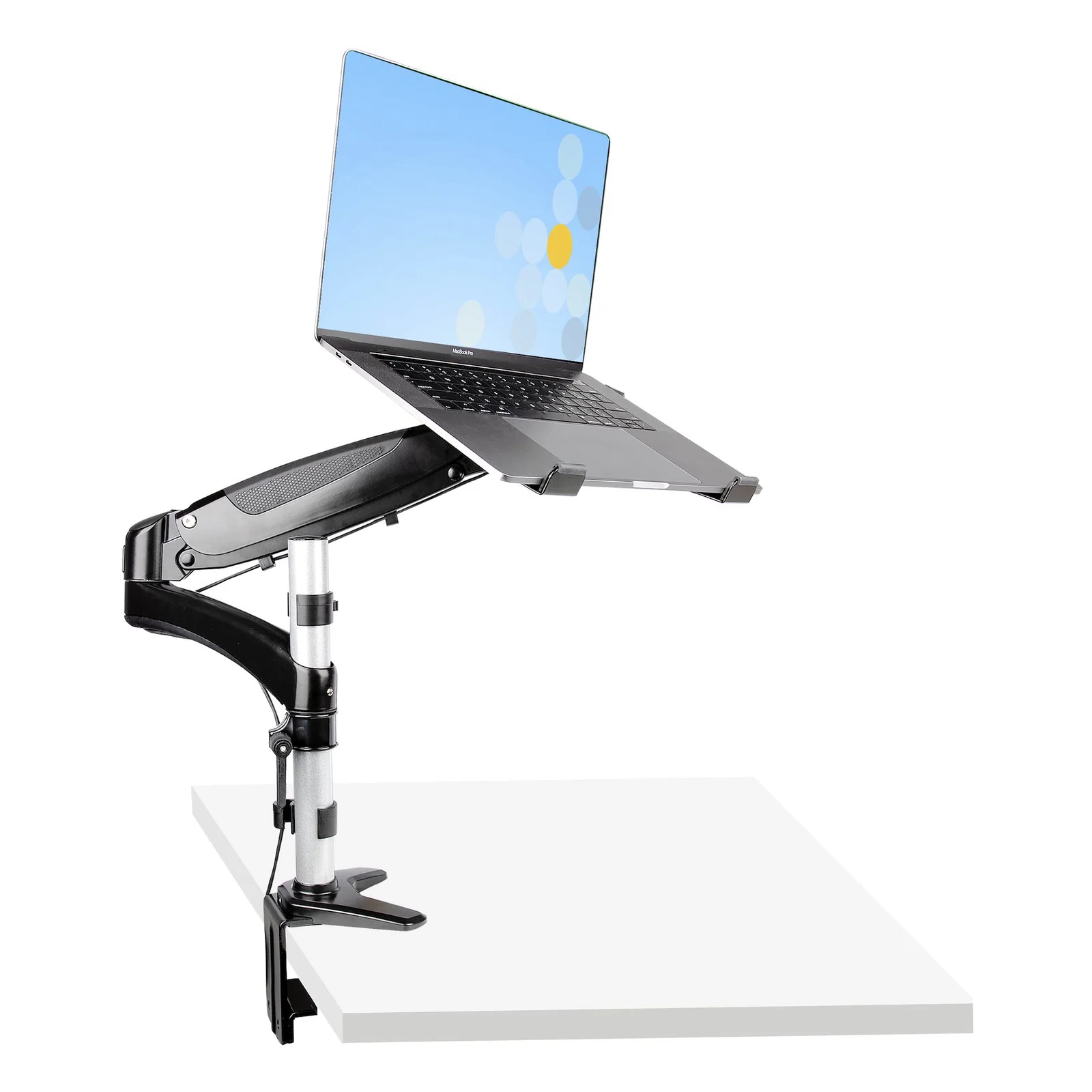 StarTech.com Support de Bureau pour Ordinateur Portable - Bras Articulé PC Portable ou Écran 34"(15kg) - Support VESA - Plateau Ordinateur Portable et Notebook Réglable - Fixation Pince Bureau