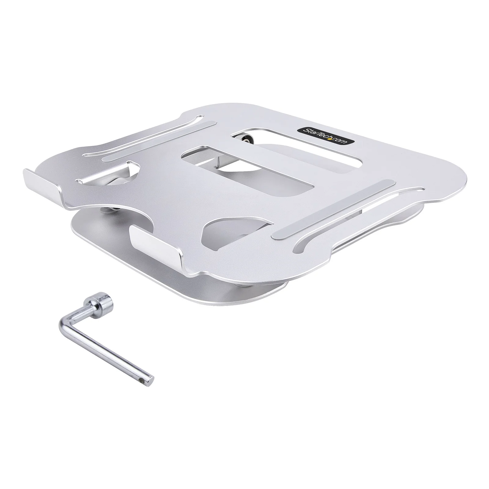 StarTech.com Support de Bureau pour Ordinateur Portable - Support Ergonomique Pliable pour PC Portable - Socle/Pupitre/Réhausseur Incliné pour PC portable, Supporte Jusqu'à 10kg - Socle Ventilé PC Portable