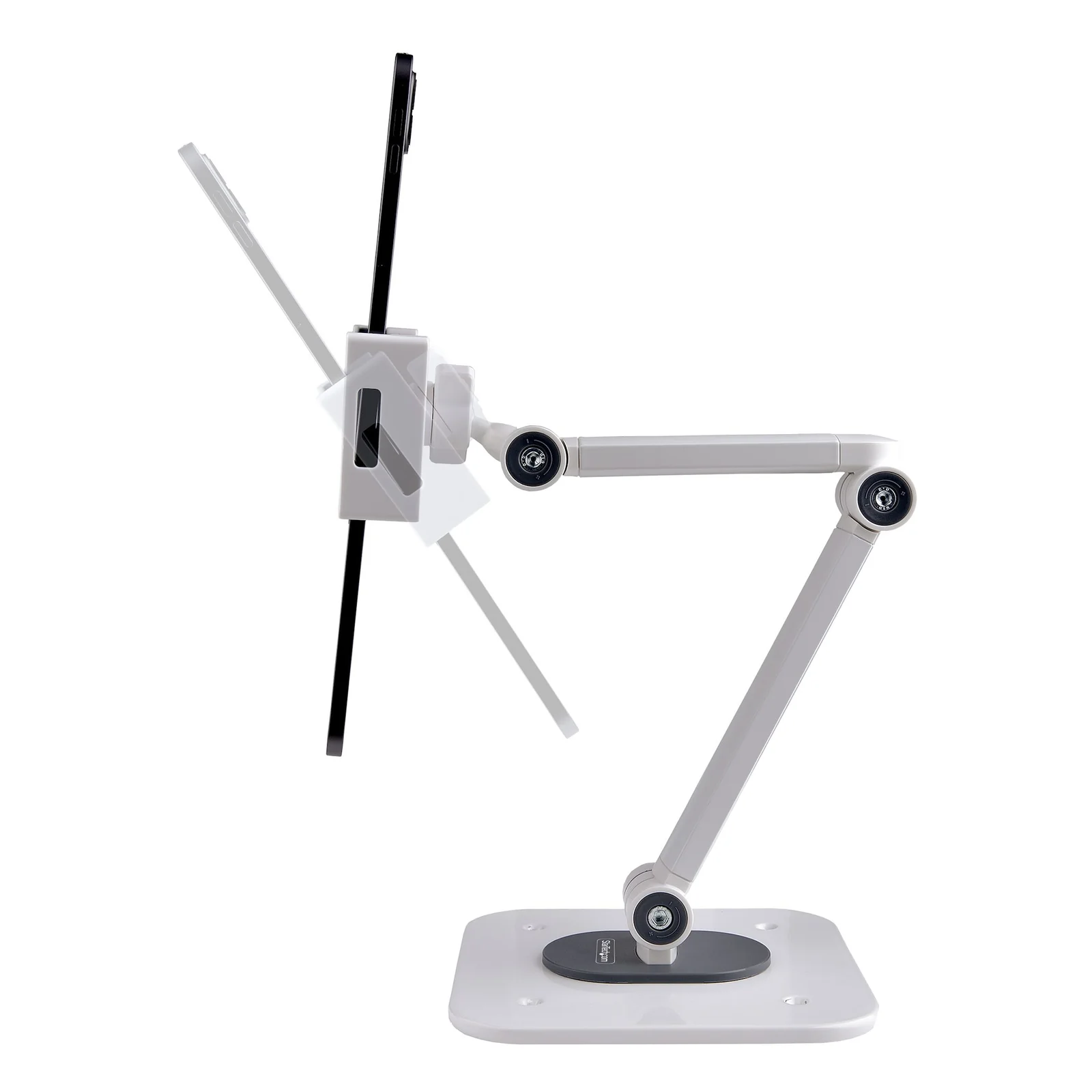 StarTech.com Support de Tablettes Réglable pour Bureau - Support Mural - Capacité 1kg - Support Universel Ergonomique et Articulé pour Tablettes - Support Tablette sur Pied Pivotant/Rotatif