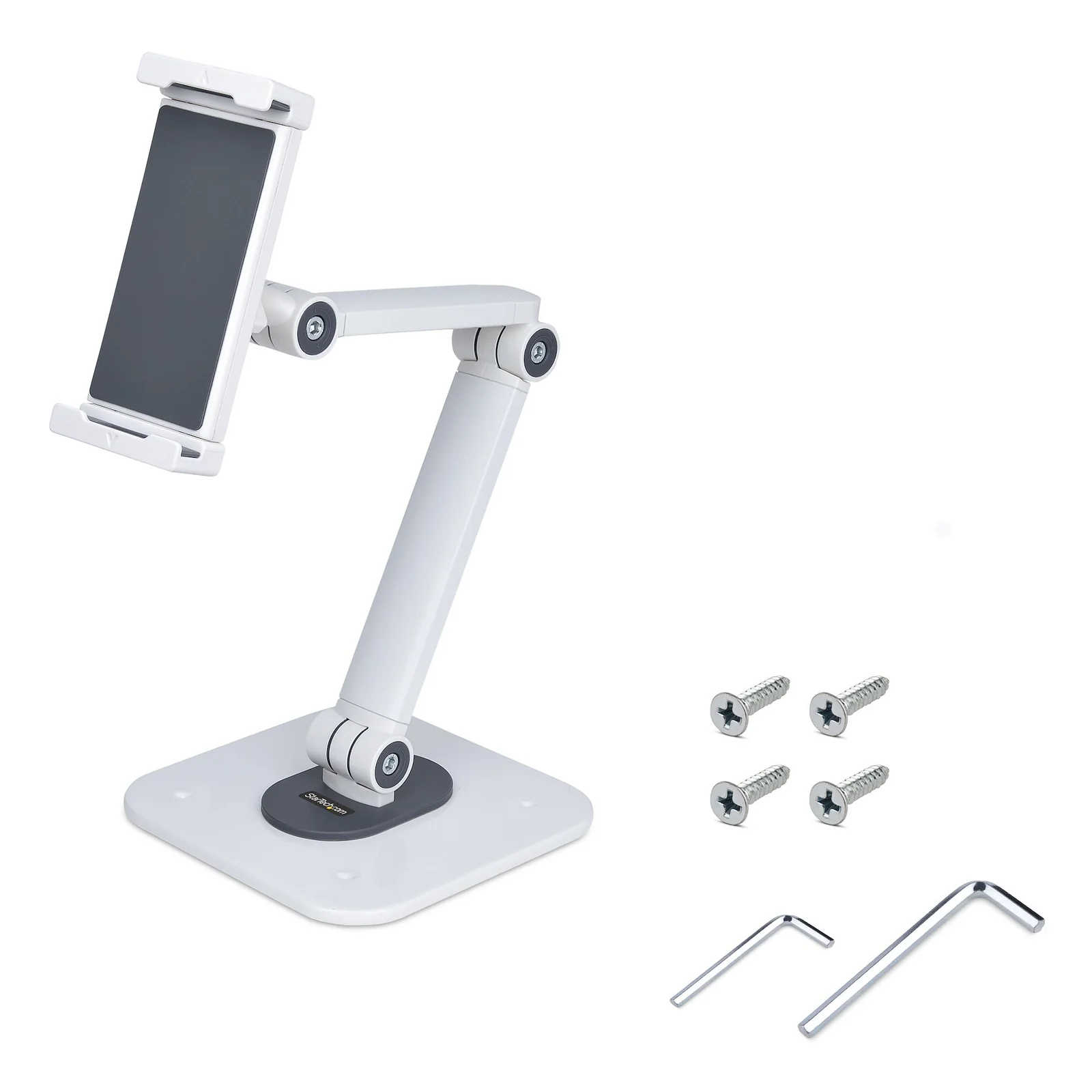 StarTech.com Support de Tablettes Réglable pour Bureau - Support Mural - Capacité 1kg - Support Universel Ergonomique et Articulé pour Tablettes - Support Tablette sur Pied Pivotant/Rotatif