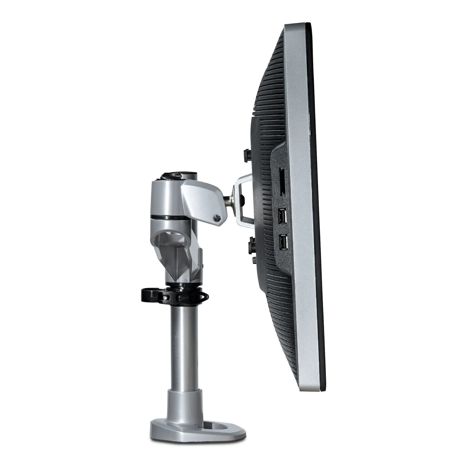 StarTech.com Support Écran Réglable en Hauteur - Bras Articulé Premium Argenté pour 1 Écran Plat/Incurvé/Ultra-Large ou Apple iMac/Thunderbolt jusqu'à 49"(14kg) - Pince / oeillet