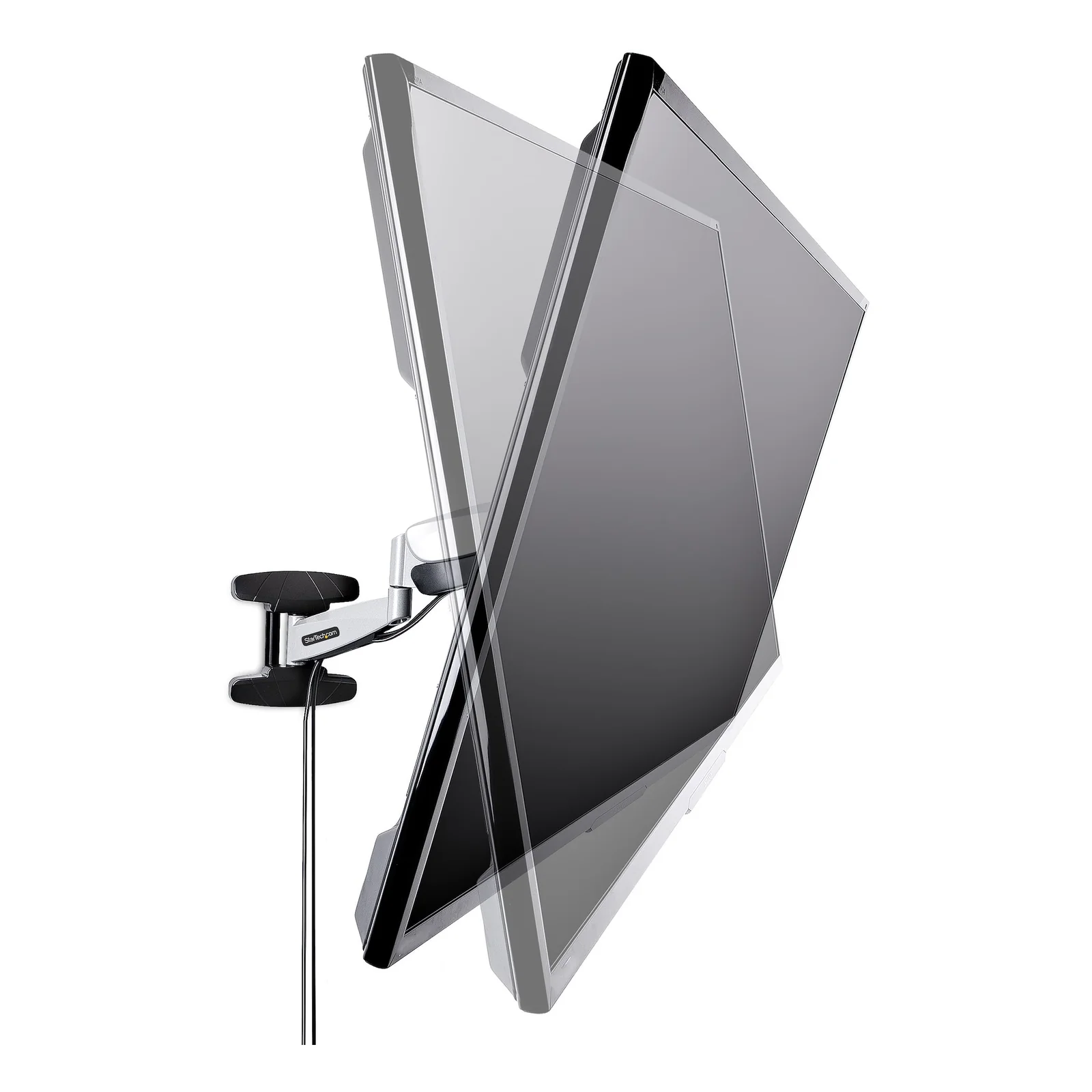 StarTech.com Support Mural TV VESA - Fixation Murale VESA Réglable pour Écrans 23-55" - Support Mural TV Mince Supportant 30kg - Bras Articulé TV 55 pouces - Support Mural TV Pivotant/Extensible/Basculant