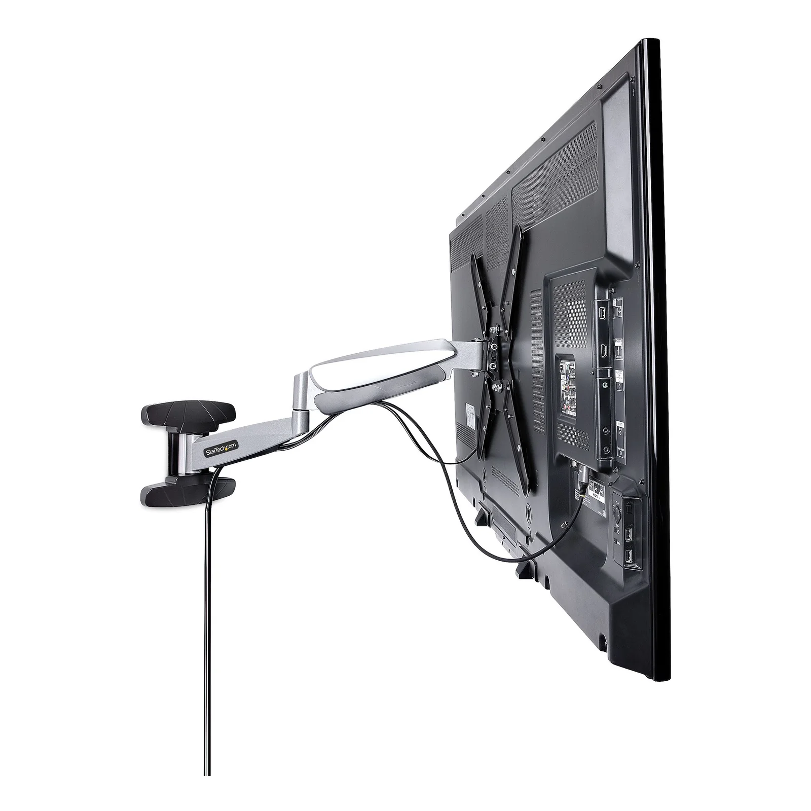 StarTech.com Support Mural TV VESA - Fixation Murale VESA Réglable pour Écrans 23-55" - Support Mural TV Mince Supportant 30kg - Bras Articulé TV 55 pouces - Support Mural TV Pivotant/Extensible/Basculant