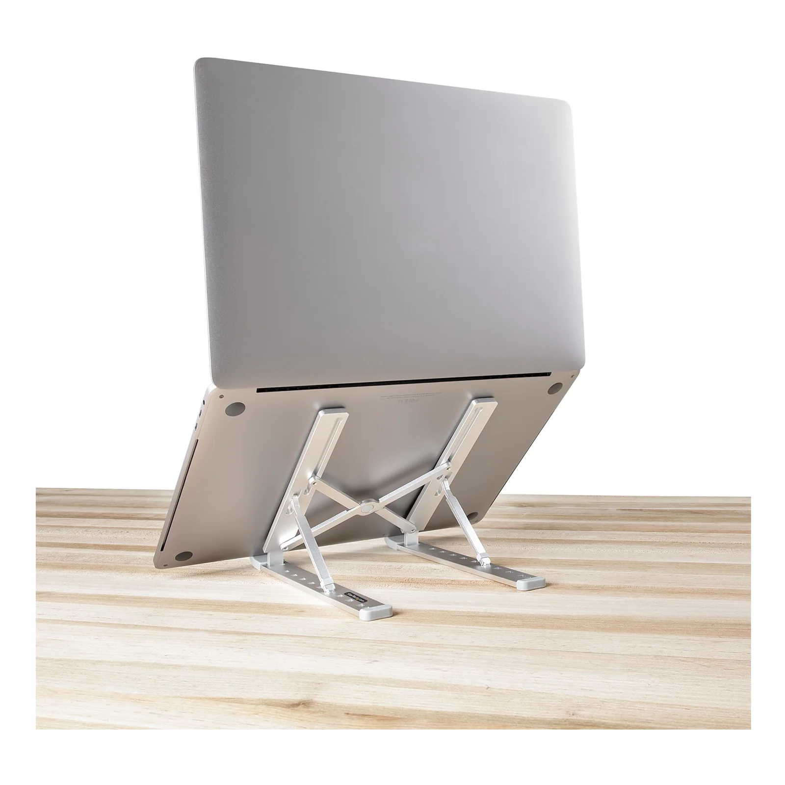 StarTech.com Support Pliable pour Ordinateur Portable - Support Ergonomique pour PC Portable Réglable en Hateur - Support Inclinable avec Cadre en Aluminium Ventilé Supportant 10kg - Rehausseur pour PC Surélevé