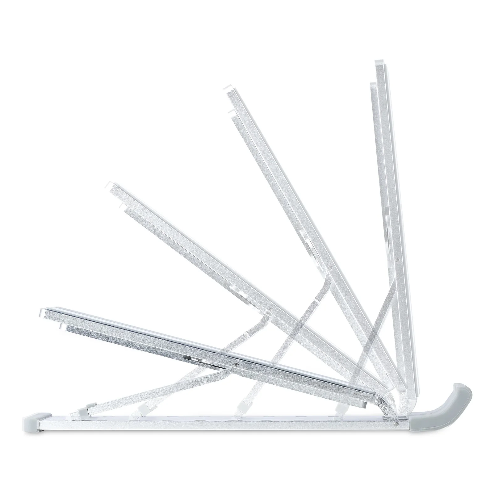 StarTech.com Support Pliable pour Ordinateur Portable - Support Ergonomique pour PC Portable Réglable en Hateur - Support Inclinable avec Cadre en Aluminium Ventilé Supportant 10kg - Rehausseur pour PC Surélevé
