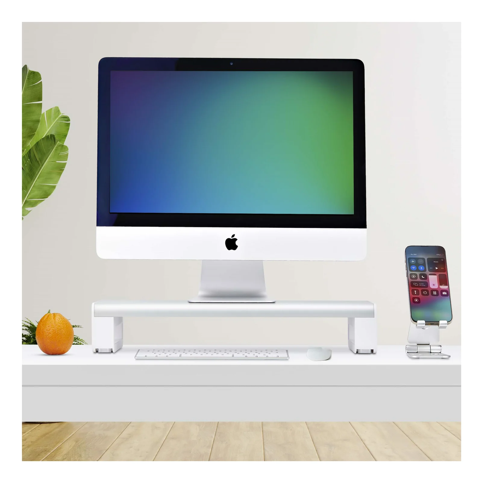 StarTech.com Support pour Moniteur Ergonomique, Jusqu'à 15kg, Hauteur Fixe de 9cm, Support pour Ordinateur Portable, Base en Acier, Montage Rapide, Optimisation de l'Espace de Travail