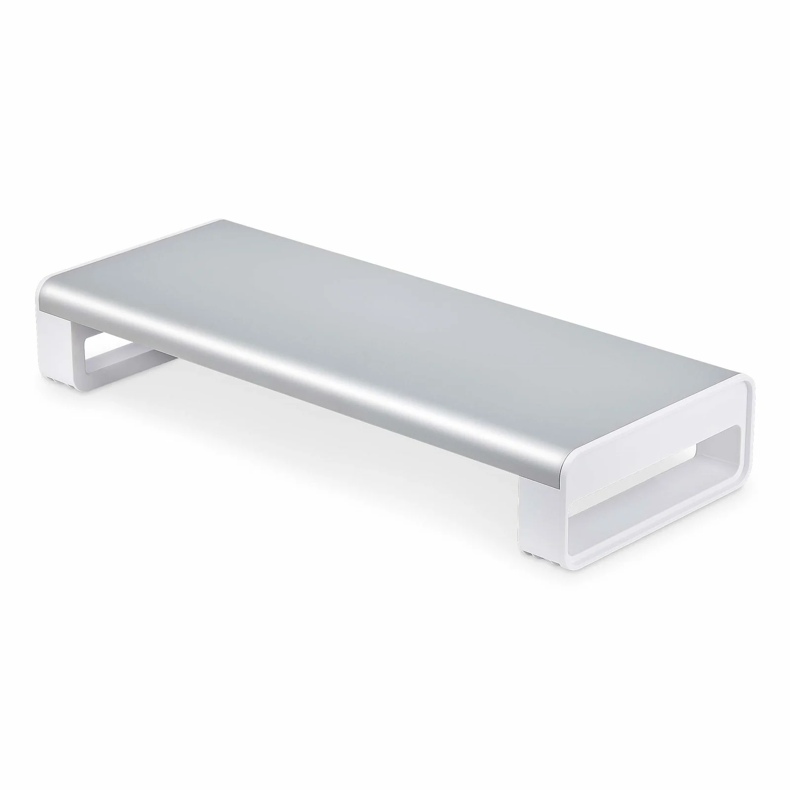 Support pour Moniteur Ergonomique, Jusqu'à 15kg, Hauteur Fixe de 9cm, Support pour Ordinateur Portable, Base en Acier, Montage Rapide, Optimisation de l'Espace de Travail