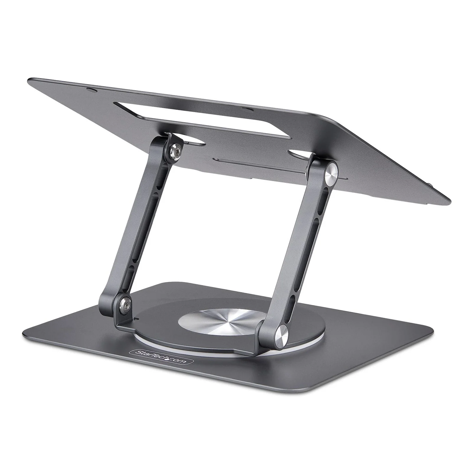 StarTech.com Support Rotatif pour PC Portable, Base Pivotante à 360&deg;, Support Rotatif pour Bureau, Hauteur et Inclinaison Réglables, Poids Max 5kg, Construction en Aluminium, Design Portable