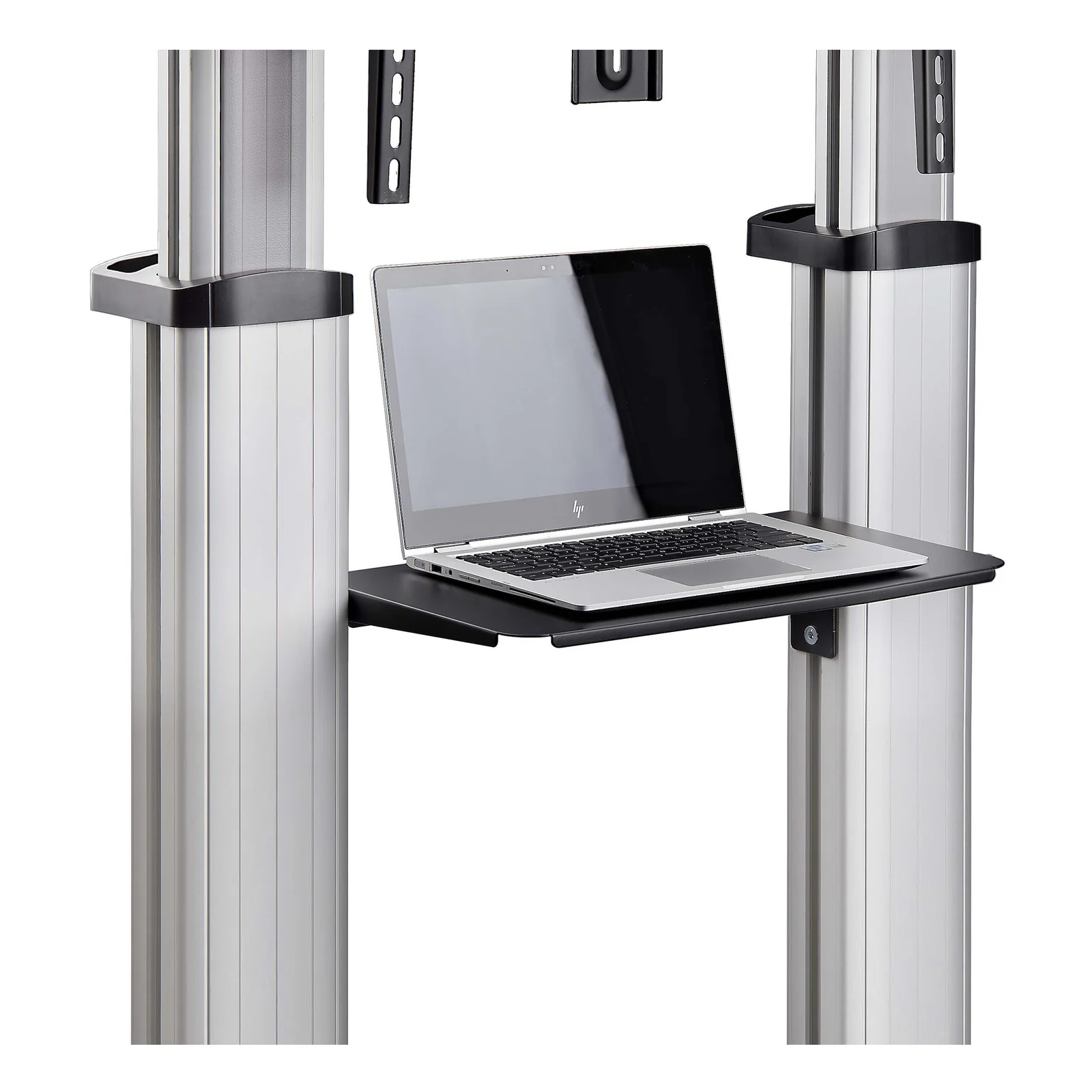 StarTech.com Support TV à Roulettes pour Écrans Plats de 60 à 100 pouces jusqu'à 100 kg, Réglage en Hauteur par Manivelle, Support/Chariot Télé Mobile