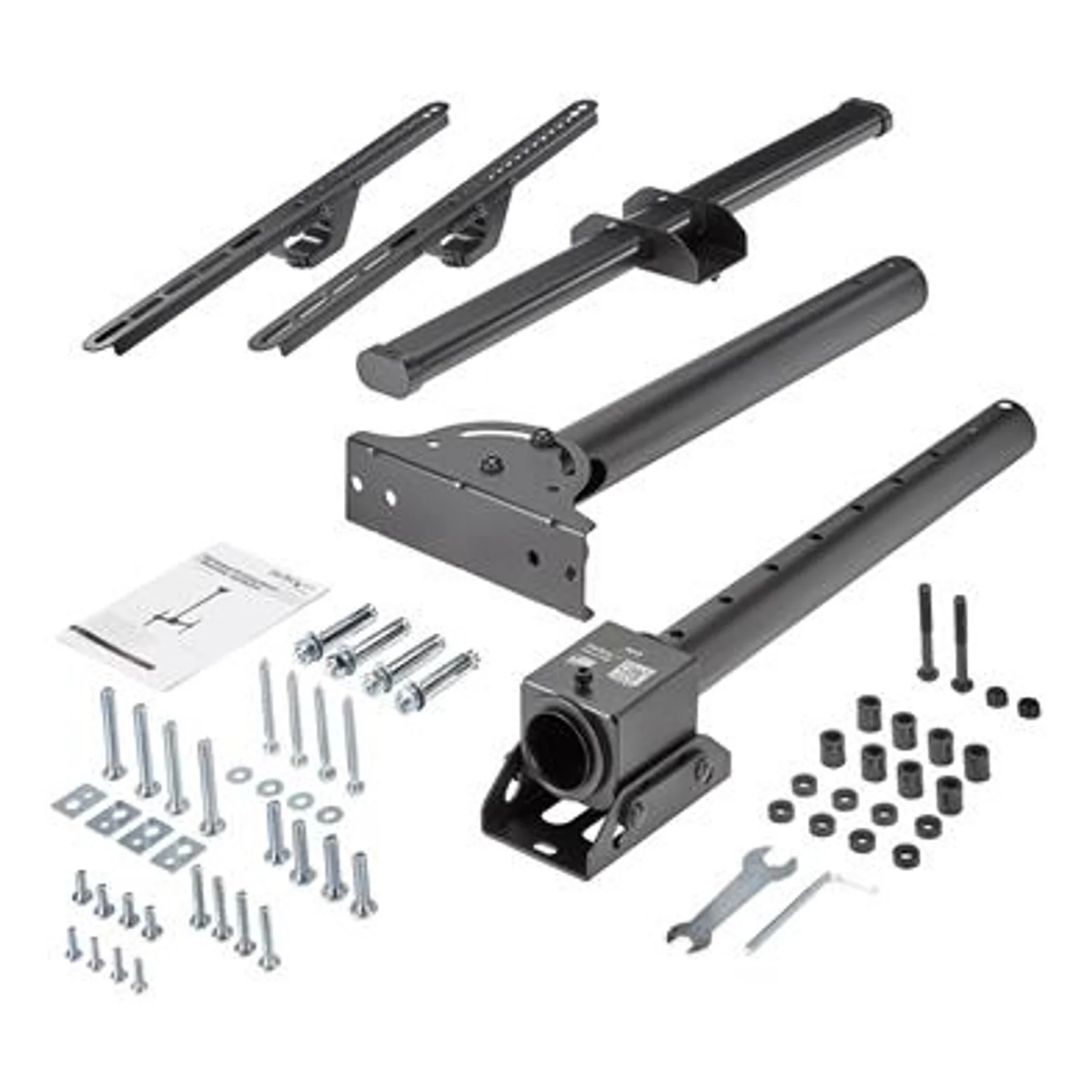StarTech.com Support TV au Plafond - Support Universel pour Écran Unique avec Mât Court Télescopique Réglable - Inclinable/Pivotant - Support VESA pour Écrans 32"-75"