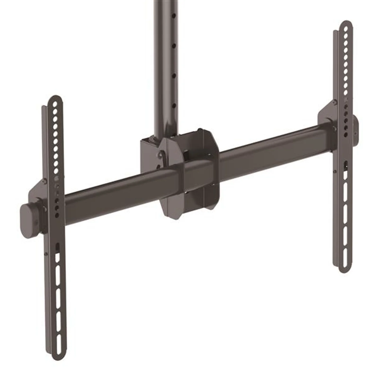 StarTech.com Support TV au Plafond - Support Universel pour Écran Unique avec Mât Court Télescopique Réglable - Inclinable/Pivotant - Support VESA pour Écrans 32"-75"