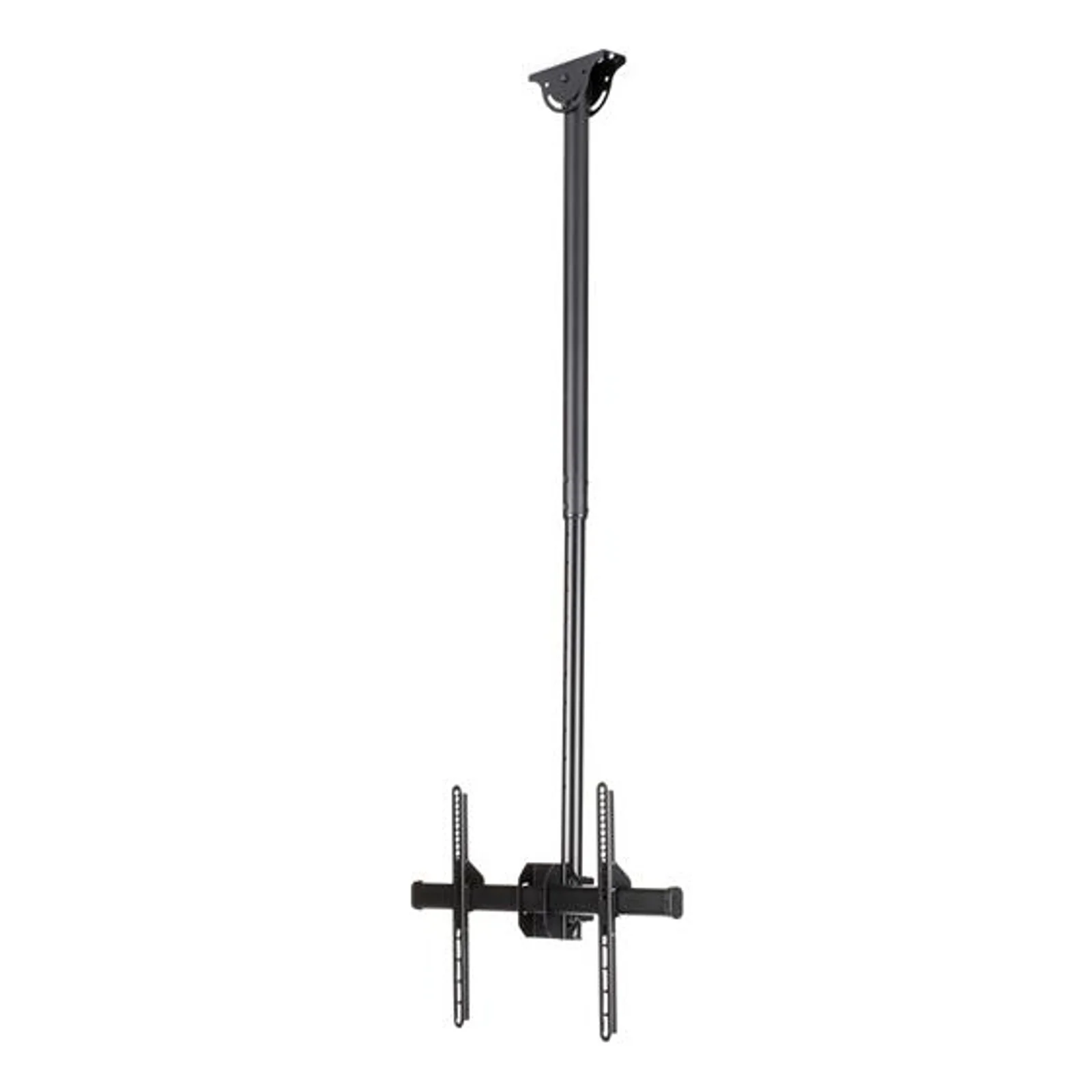 Support TV pour Plafond - Support Universel pour Écran Unique avec Mât Télescopique Réglable - Inclinable/Pivotant - Support VESA pour Écrans 32"-75