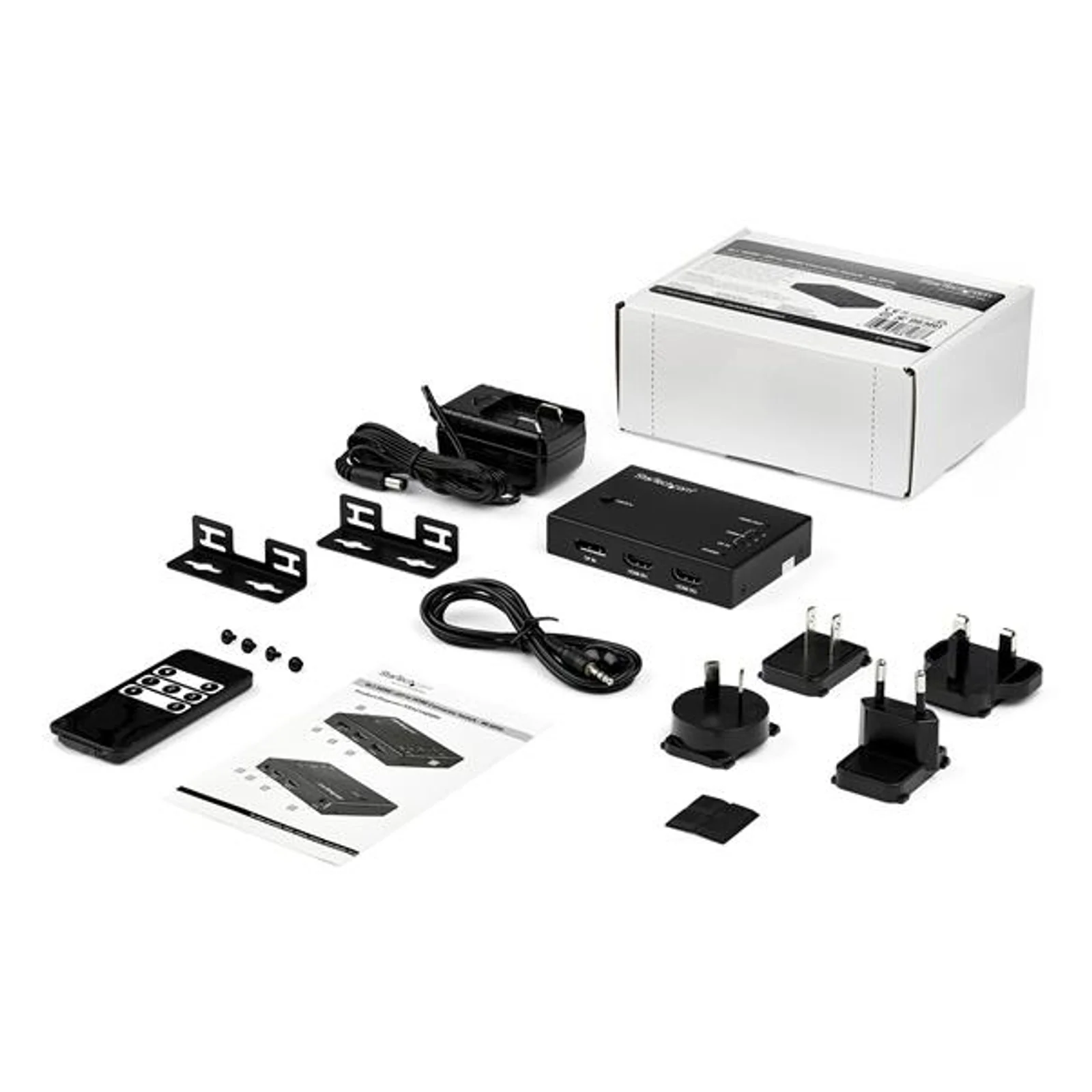 StarTech.com Switch commutateur HDMI 4K 60 Hz à 4 entrées - 3x HDMI 1x DisplayPort