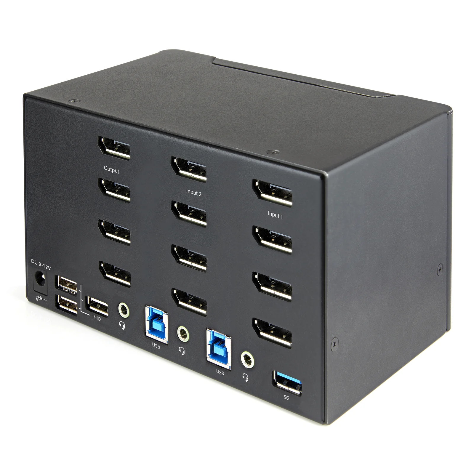 StarTech.com Switch KVM 2 Ports Quadruple Écran DisplayPort - 4K 60Hz UHD HDR - Concentrateur KVM 4K DP 1.2 avec 2 Ports USB 3.0 (5Gbps) & 4 Ports USB 2.0 HID, Audio - Commutation Raccourci Clavier - TAA