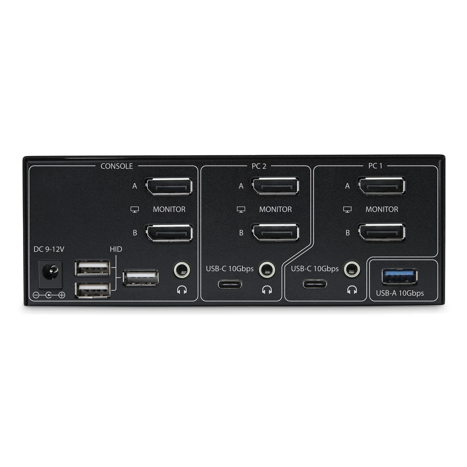 StarTech.com Switch KVM DisplayPort 2 Ports, 8K 60Hz / 4K 144Hz, DP 1.4, 2 Ports USB 10Gbps, 4 Ports USB HID, Commutateur KVM, Commutation par Touches de Raccourci, Conforme TAA