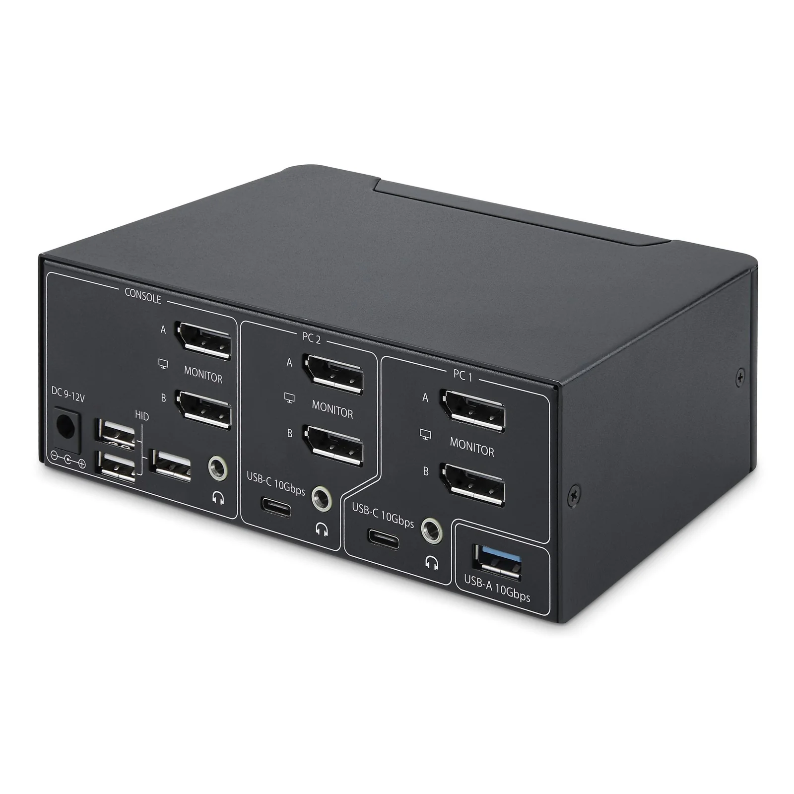 StarTech.com Switch KVM DisplayPort 2 Ports, 8K 60Hz / 4K 144Hz, DP 1.4, 2 Ports USB 10Gbps, 4 Ports USB HID, Commutateur KVM, Commutation par Touches de Raccourci, Conforme TAA
