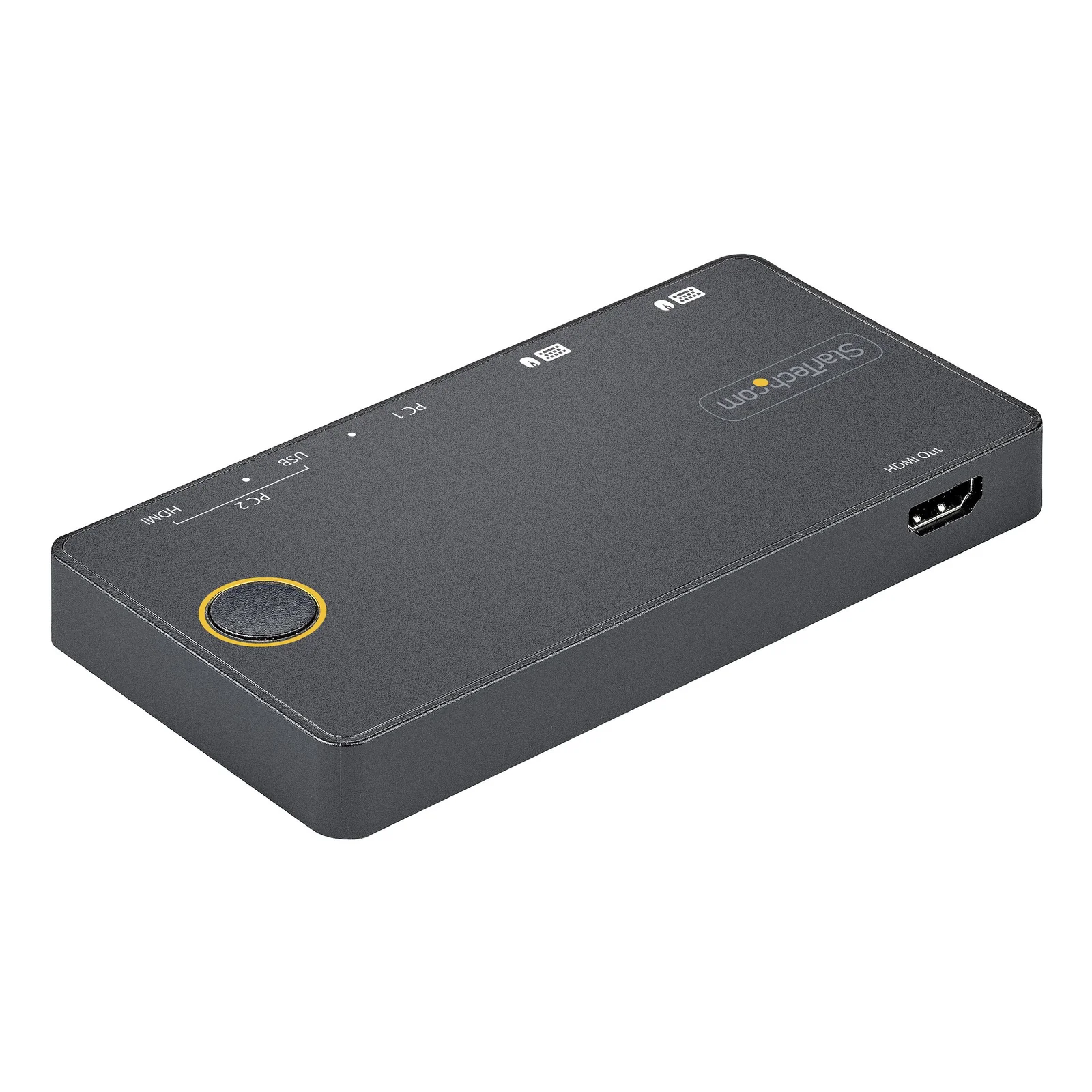 StarTech.com Switch KVM Hybride 2 Ports USB-A + HDMI & USB-C - Écran Unique HDMI 2.0 4K 60Hz - Commutateur KVM Compact HDMI Desktop et/ou Laptop - Alimenté par Bus USB - Compatible Thunderbolt 3