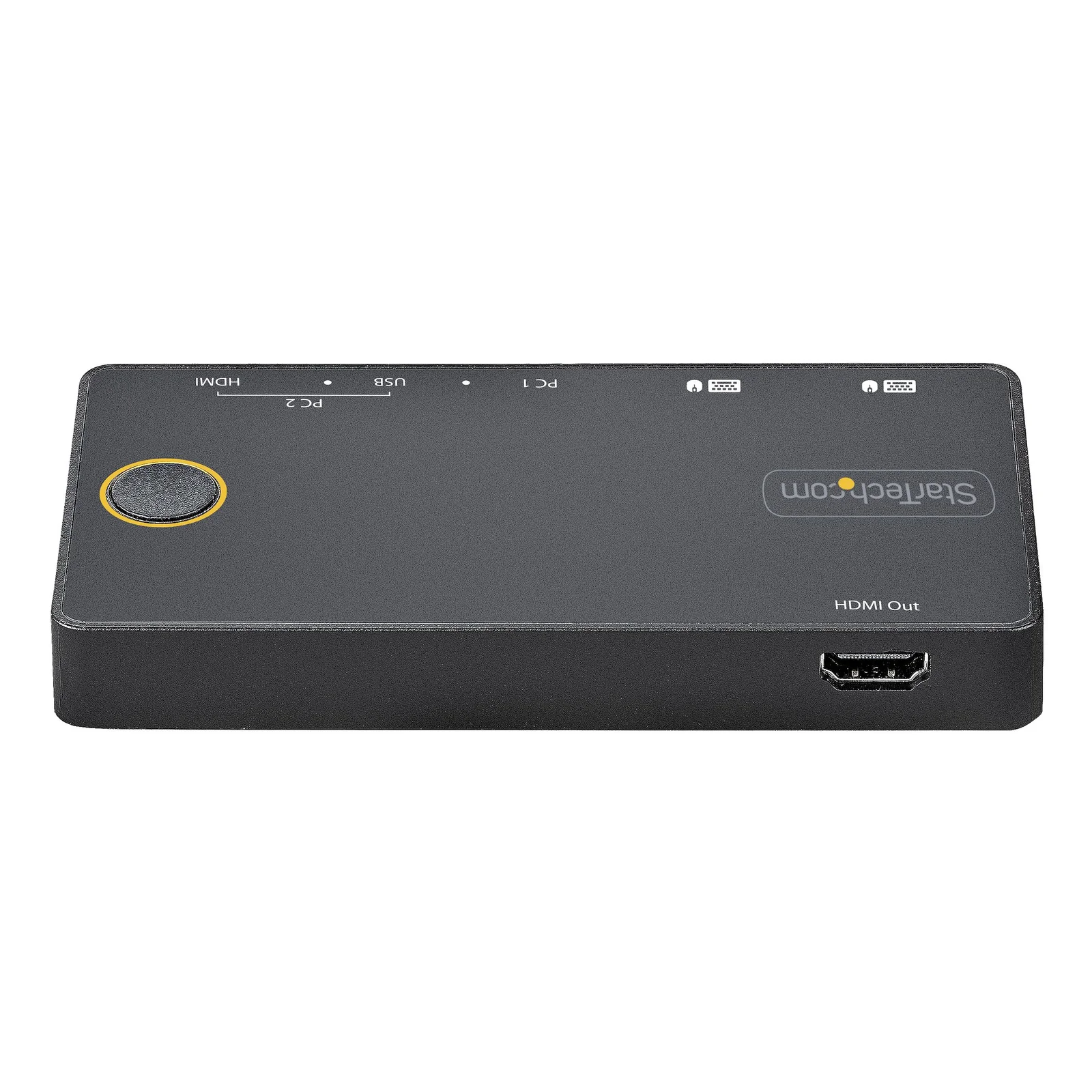 StarTech.com Switch KVM Hybride 2 Ports USB-A + HDMI & USB-C - Écran Unique HDMI 2.0 4K 60Hz - Commutateur KVM Compact HDMI Desktop et/ou Laptop - Alimenté par Bus USB - Compatible Thunderbolt 3