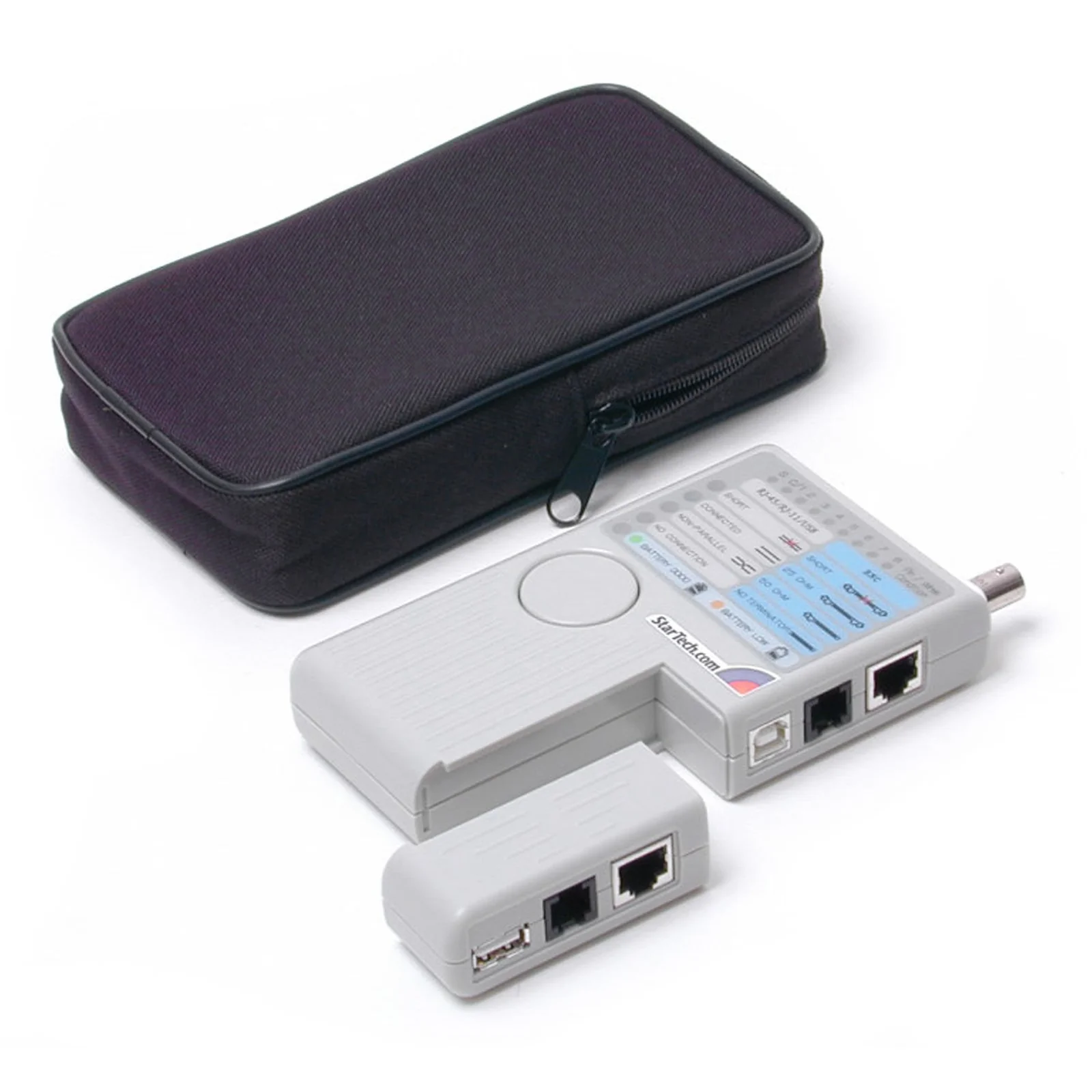 Testeur de Câbles Multifonction - Contrôleur Multifonction RJ45, RJ11, USB et BNC - Appareil de Test de Câbles Réseau - Testeur Câble Ethernet
