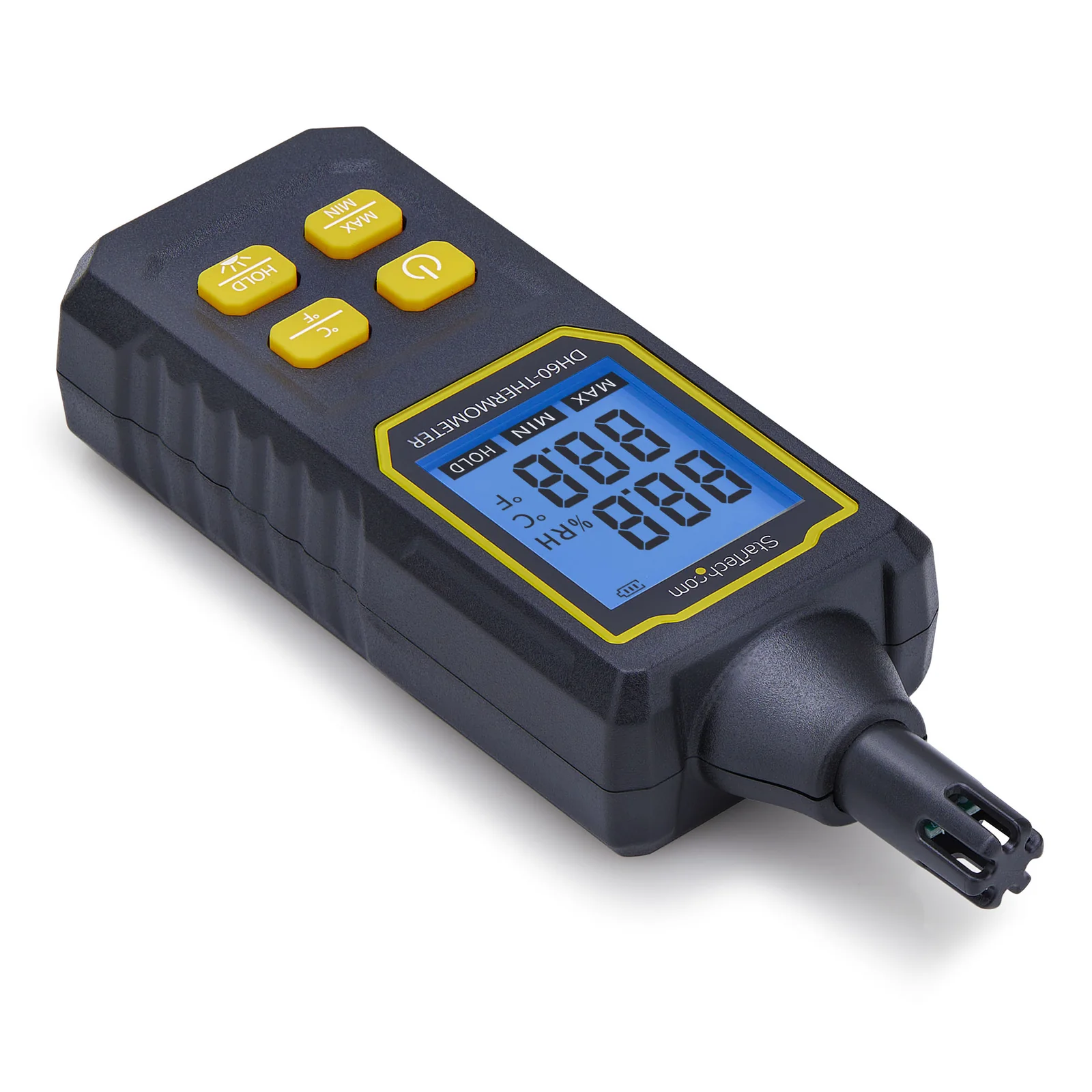 StarTech.com Thermomètre/Humidimètre Numérique de Poche, Hygromètre avec Grand Écran LCD, Thermomètre Portable pour Salles de Serveurs/Bureaux, Capteur Précis, Valeurs Min/Max