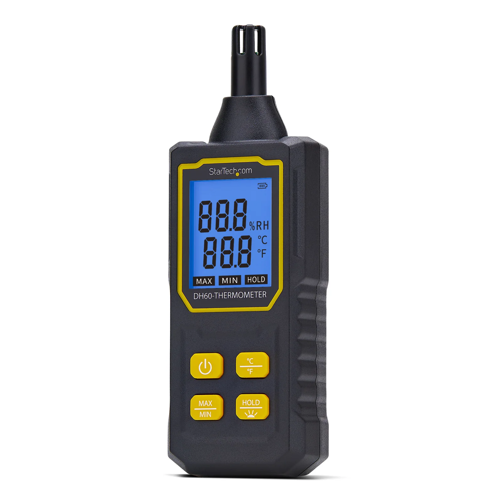 Thermomètre/Humidimètre Numérique de Poche, Hygromètre avec Grand Écran LCD, Thermomètre Portable pour Salles de Serveurs/Bureaux, Capteur Précis, Valeurs Min/Max