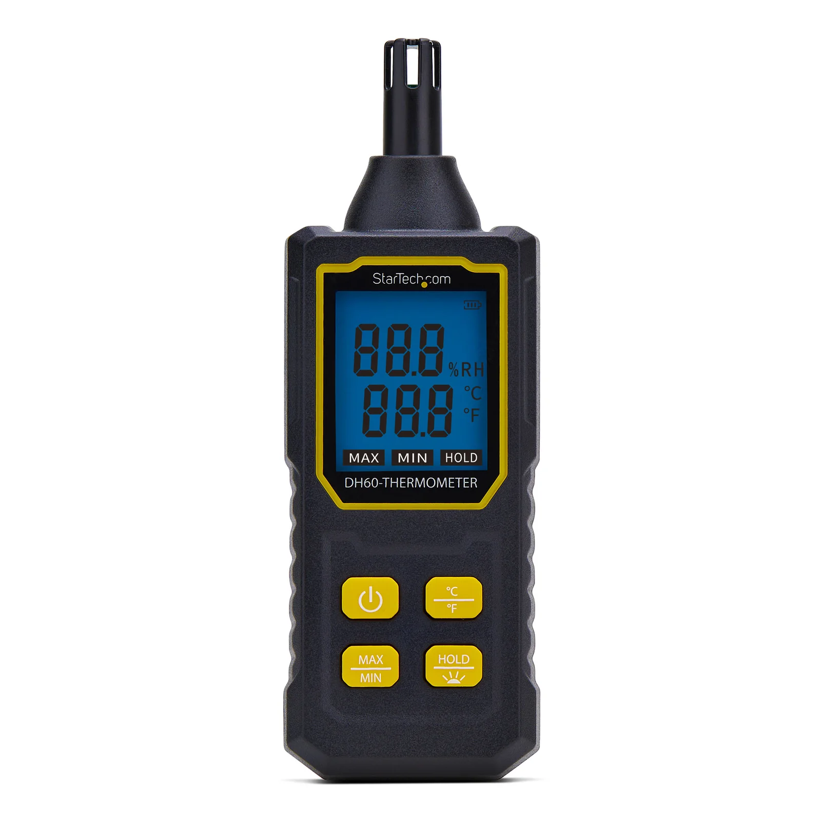 StarTech.com Thermomètre/Humidimètre Numérique de Poche, Hygromètre avec Grand Écran LCD, Thermomètre Portable pour Salles de Serveurs/Bureaux, Capteur Précis, Valeurs Min/Max