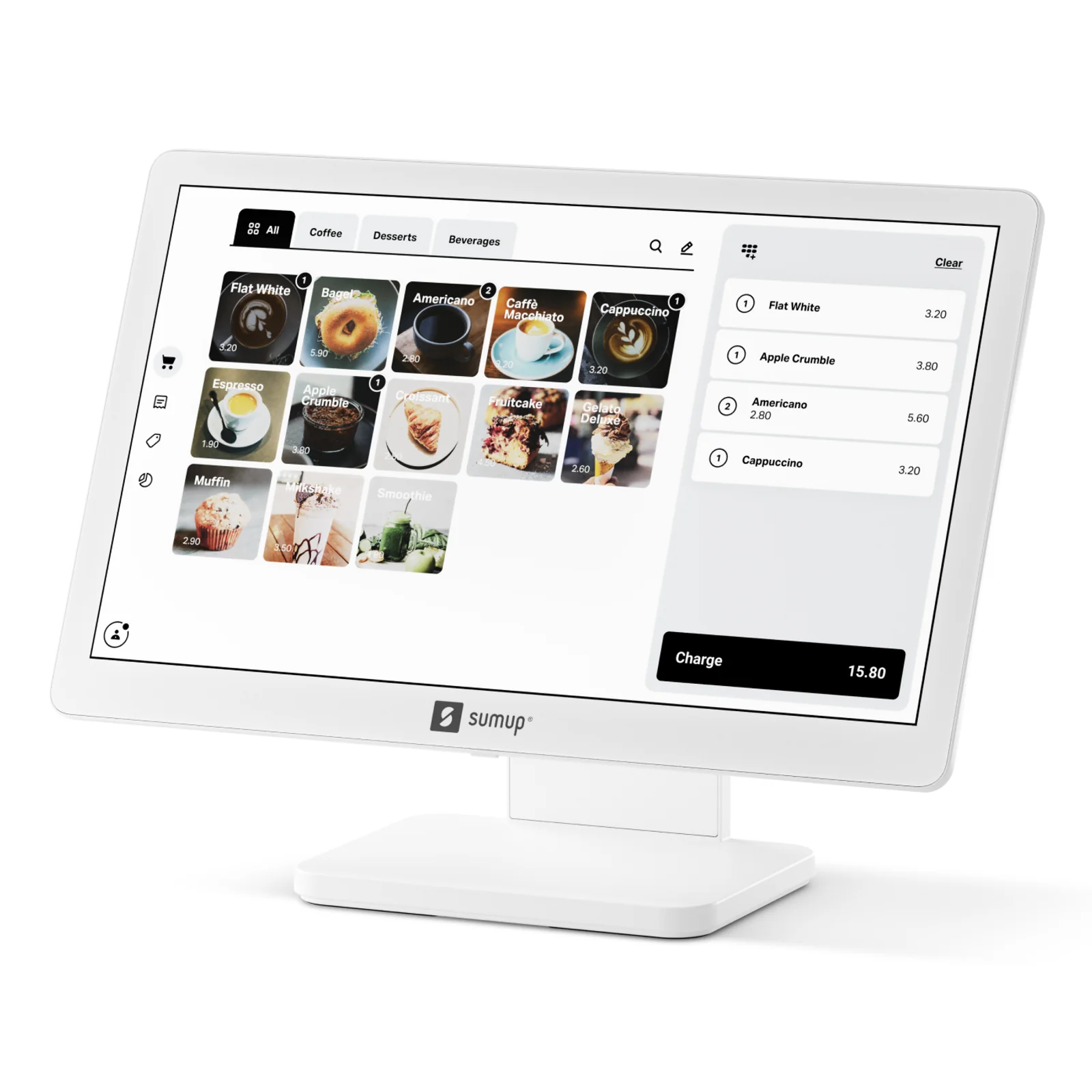POS Lite & Solo 33 cm (13") 1920 x 1080 pixels Écran tactile Blanc