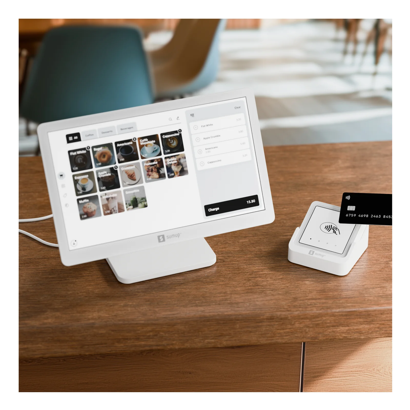 SumUp POS Lite & Solo 33 cm (13") 1920 x 1080 pixels Écran tactile Blanc