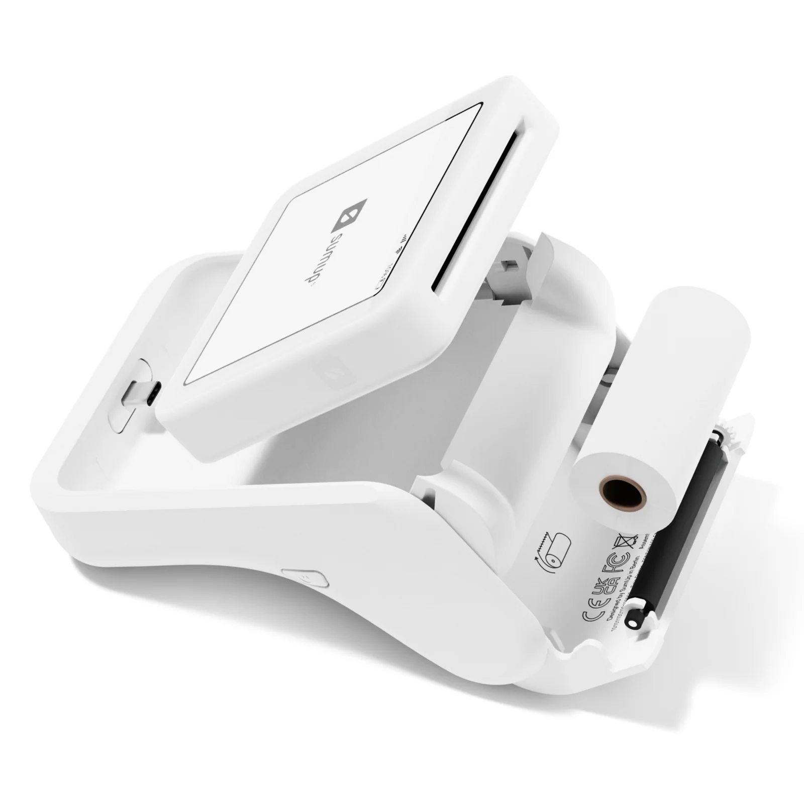 SumUp Solo lecteur de cartes à puce Batterie Wi-Fi + 4G Blanc