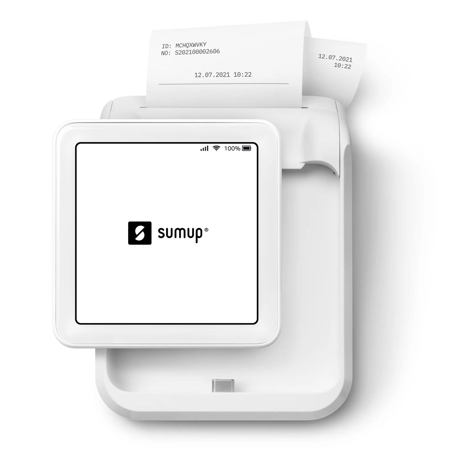 SumUp Solo lecteur de cartes à puce Batterie Wi-Fi + 4G Blanc