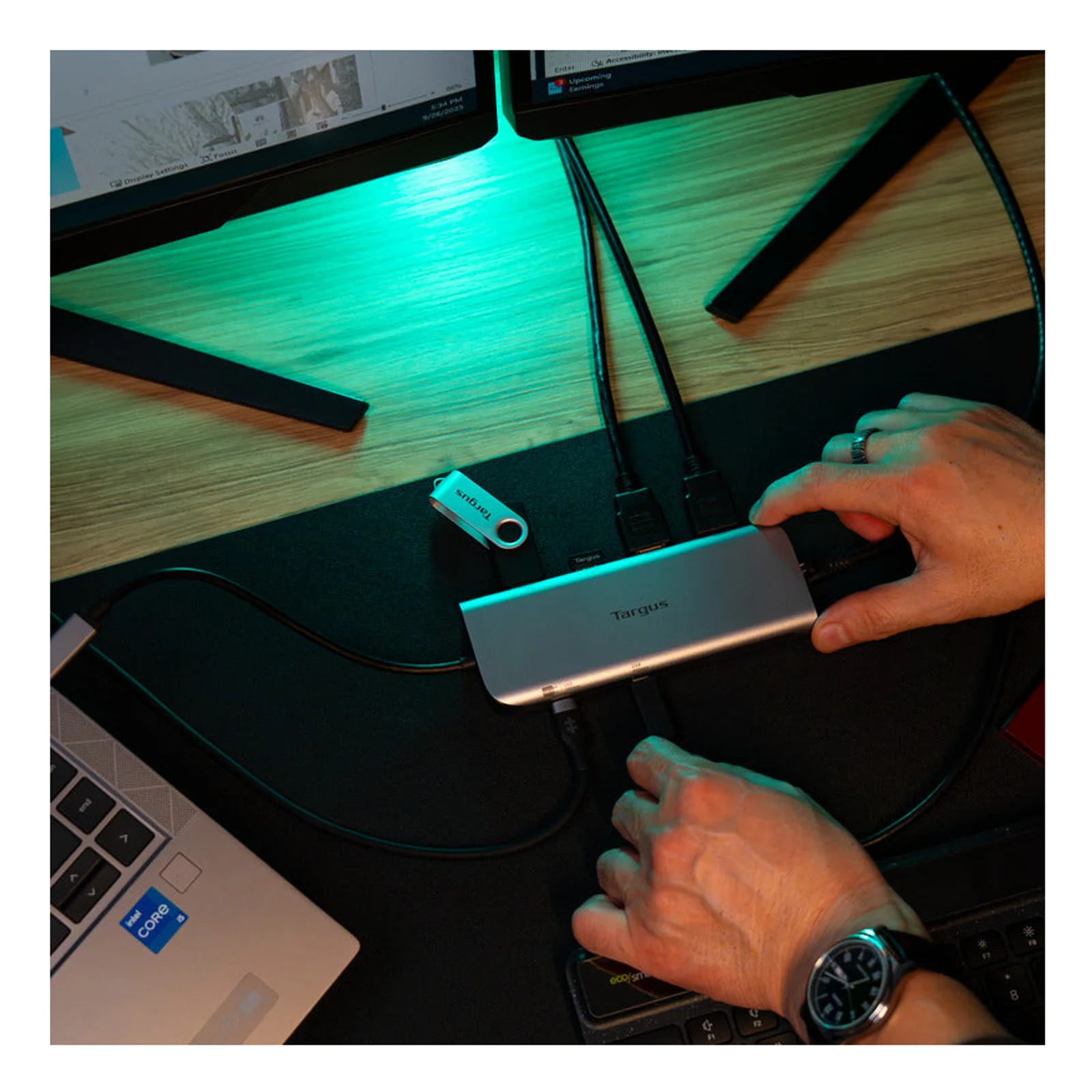 Targus DOCK427GL station d'accueil Avec fil USB 3.2 Gen 2 (3.1 Gen 2) Type-C Gris