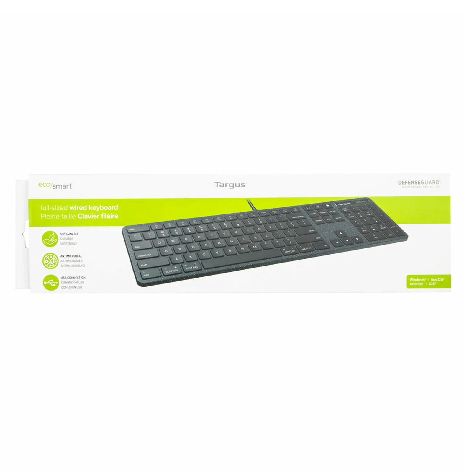 Targus EcoSmart AKB874NO clavier Universel USB QWERTY Nordique Noir