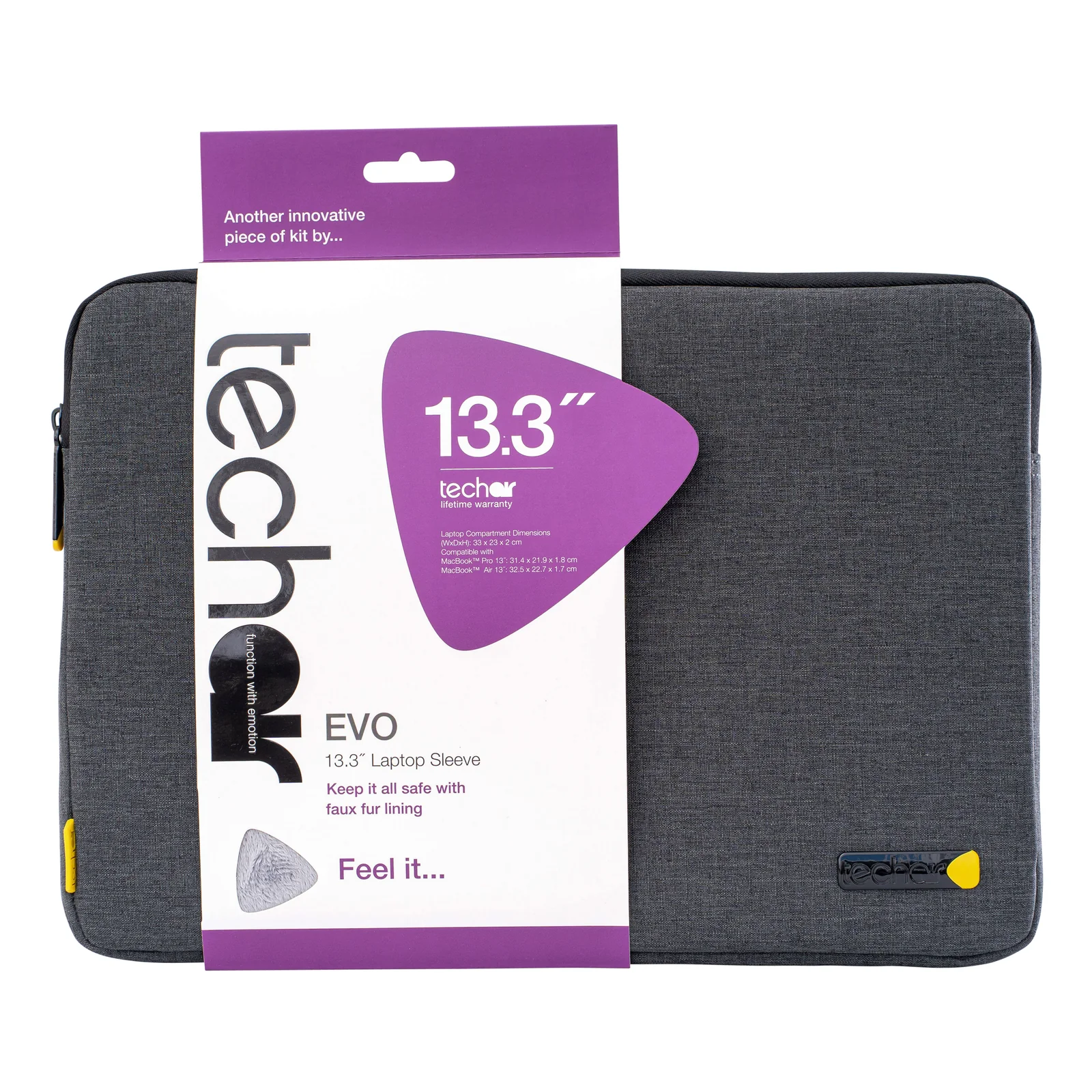 Techair Evo pro 33,8 cm (13.3") Housse Gris