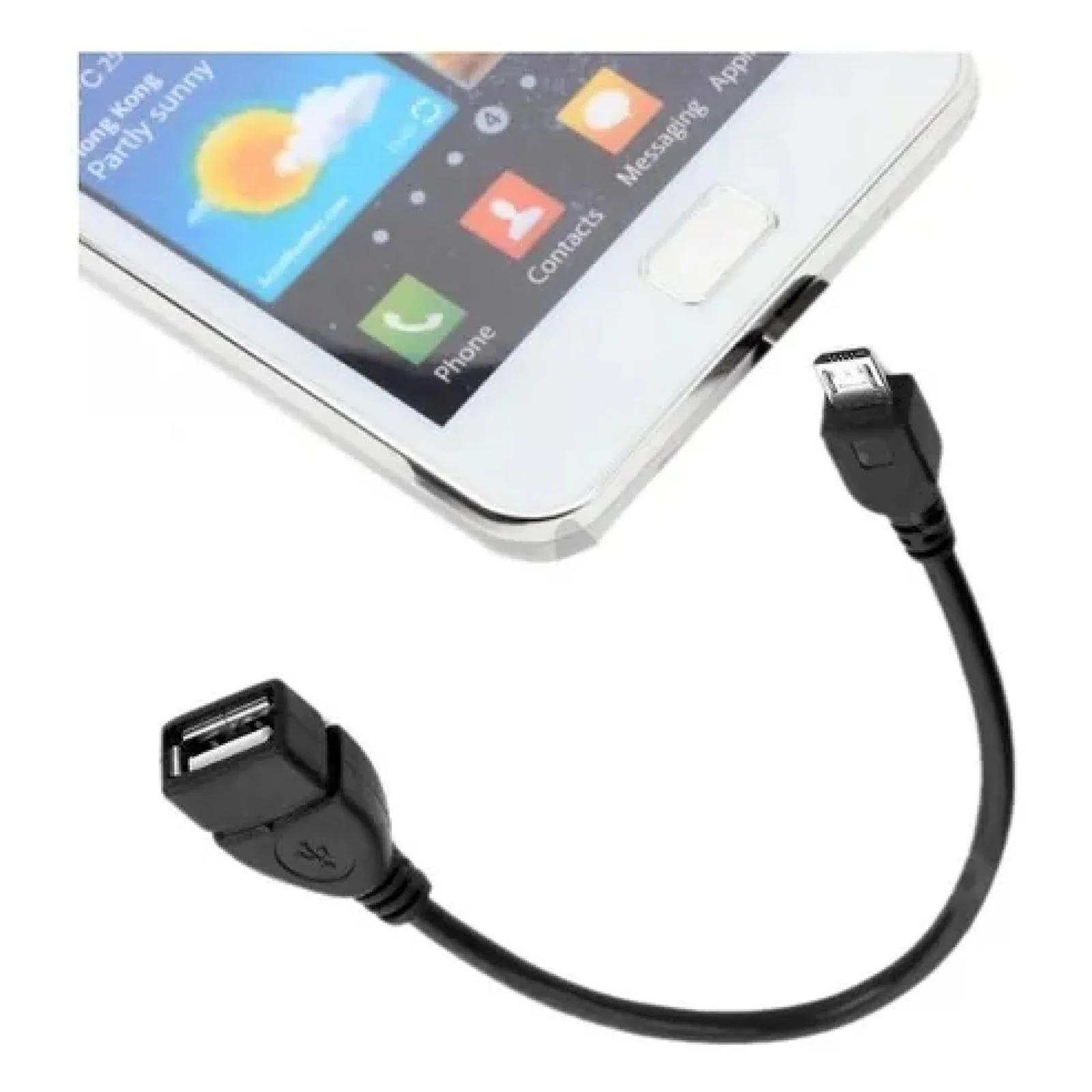 Techly 0.2m USB 2.0 Micro B - USB 2.0 A M/F câble USB 0,2 m Micro-USB B USB A 0,48 Gbit/s Noir