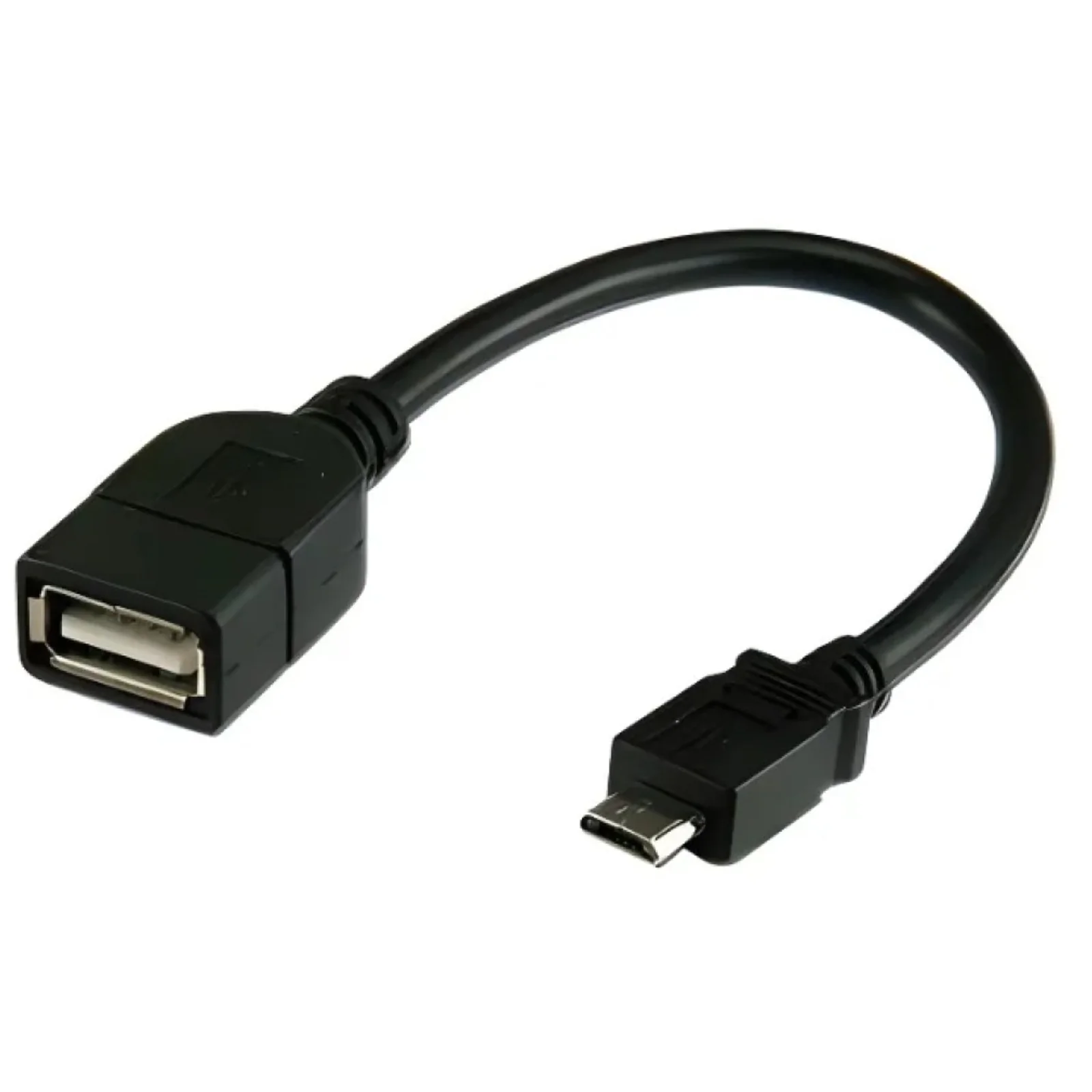 Techly 0.2m USB 2.0 Micro B - USB 2.0 A M/F câble USB 0,2 m Micro-USB B USB A 0,48 Gbit/s Noir